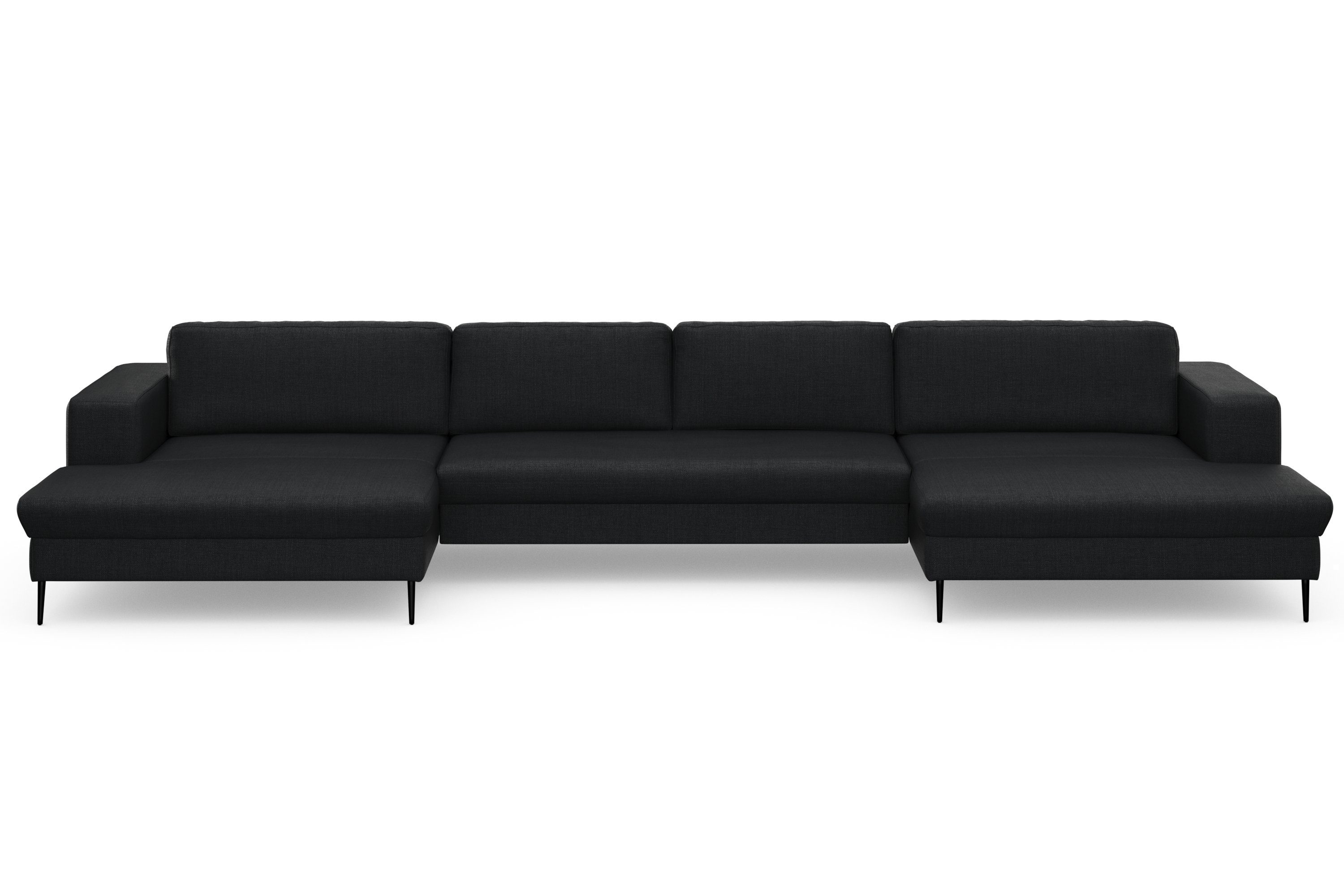DOMO collection Zithoek Modica U-vorm XXL, in een moderne look met 2 royale récamiers, ook in cord