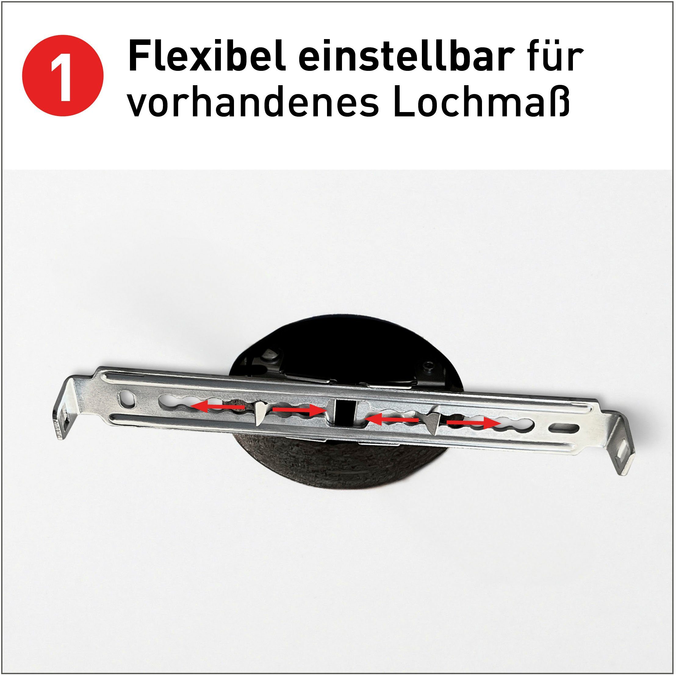 näve Led-plafondlamp Bonus CCT-functie (via apparaat schakelaar), opbouw of flexibele installatie (1 stuk)