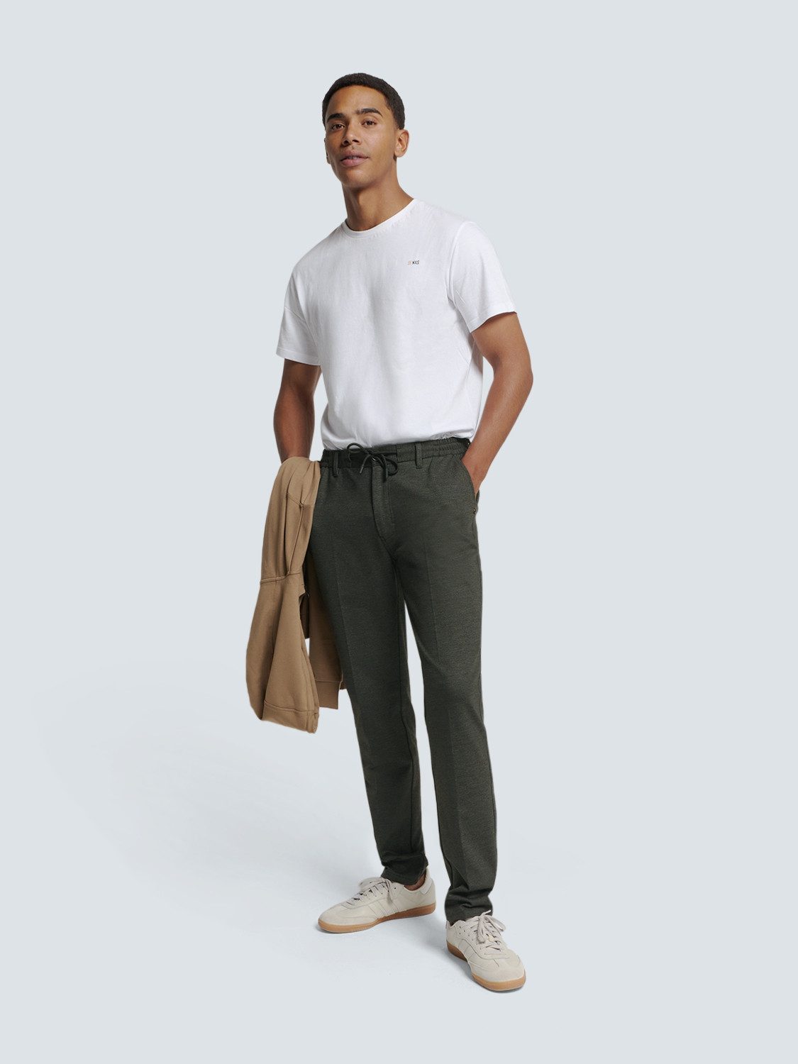 NO EXCESS Chino met leuke structuur