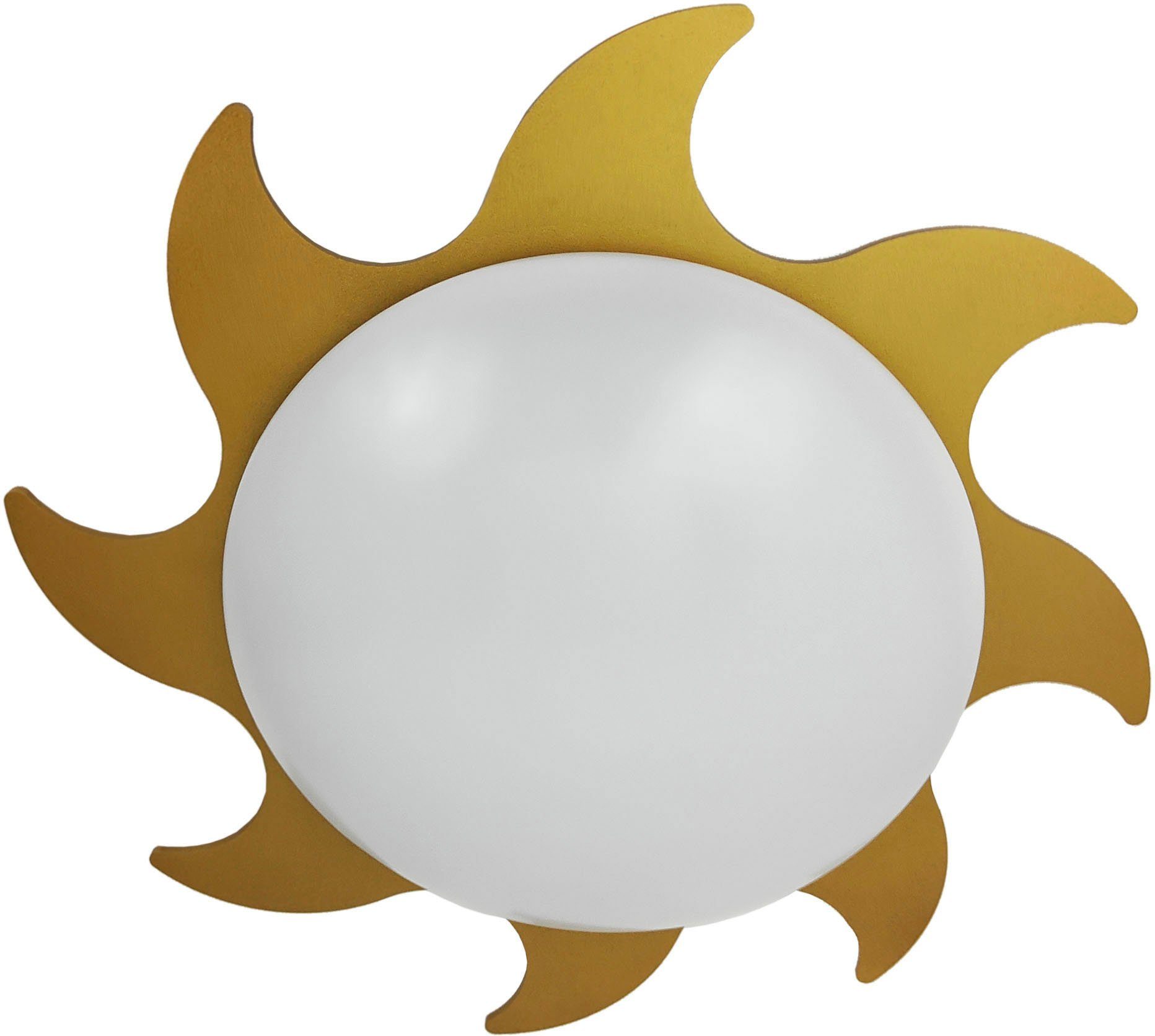 niermann Plafondlamp Plafonnière Zon, goudkleur E27 fitting voor eenvoudige lichtbronwisseling (1 stuk)