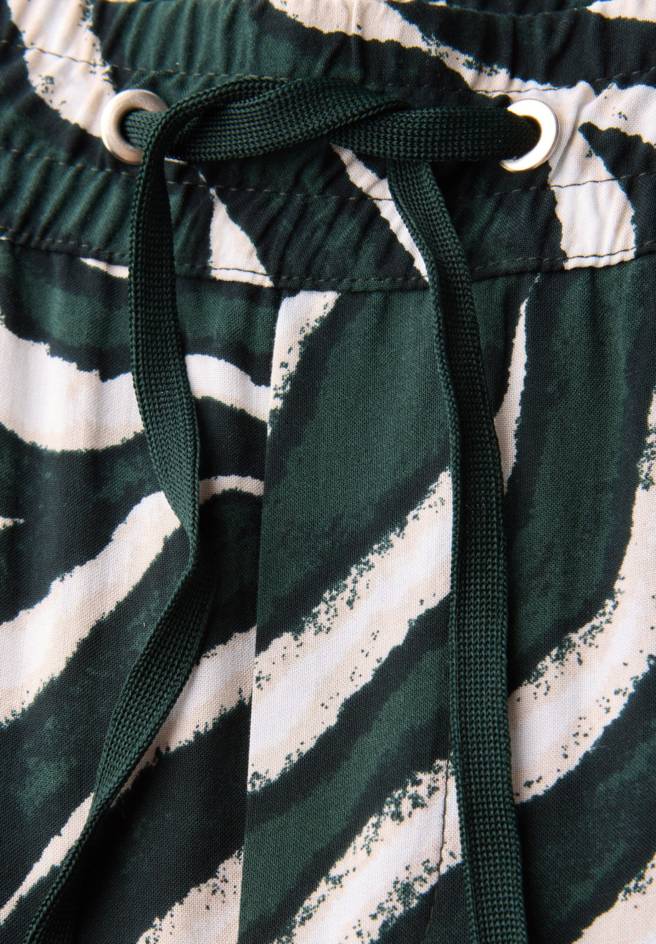 STREET ONE Stoffen broek Style Emee met elastische tailleband en tunnelkoord, met grafisch patroon