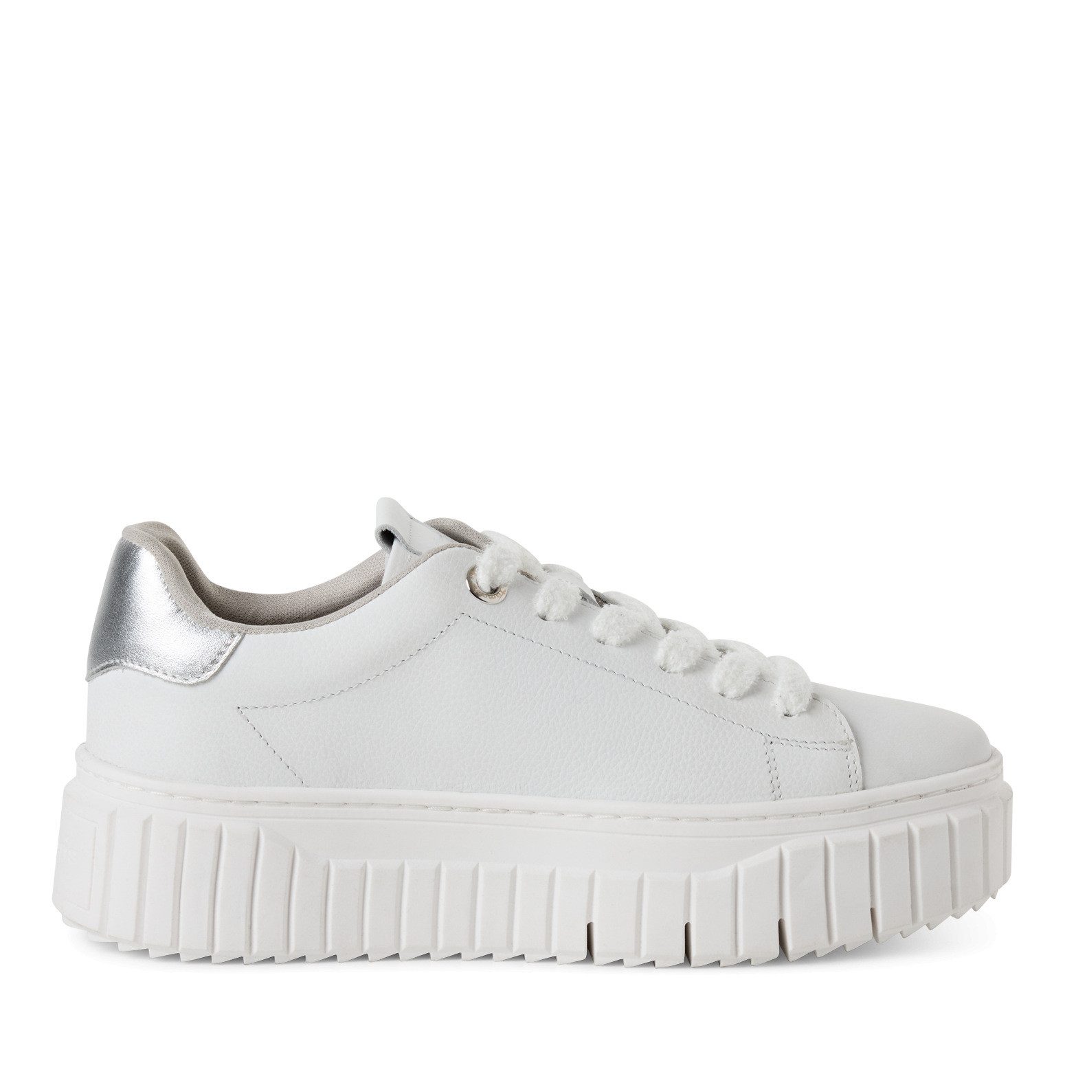 Tamaris Plateausneakers vrijetijdsschoen, lage schoen, veterschoen met contrast bies