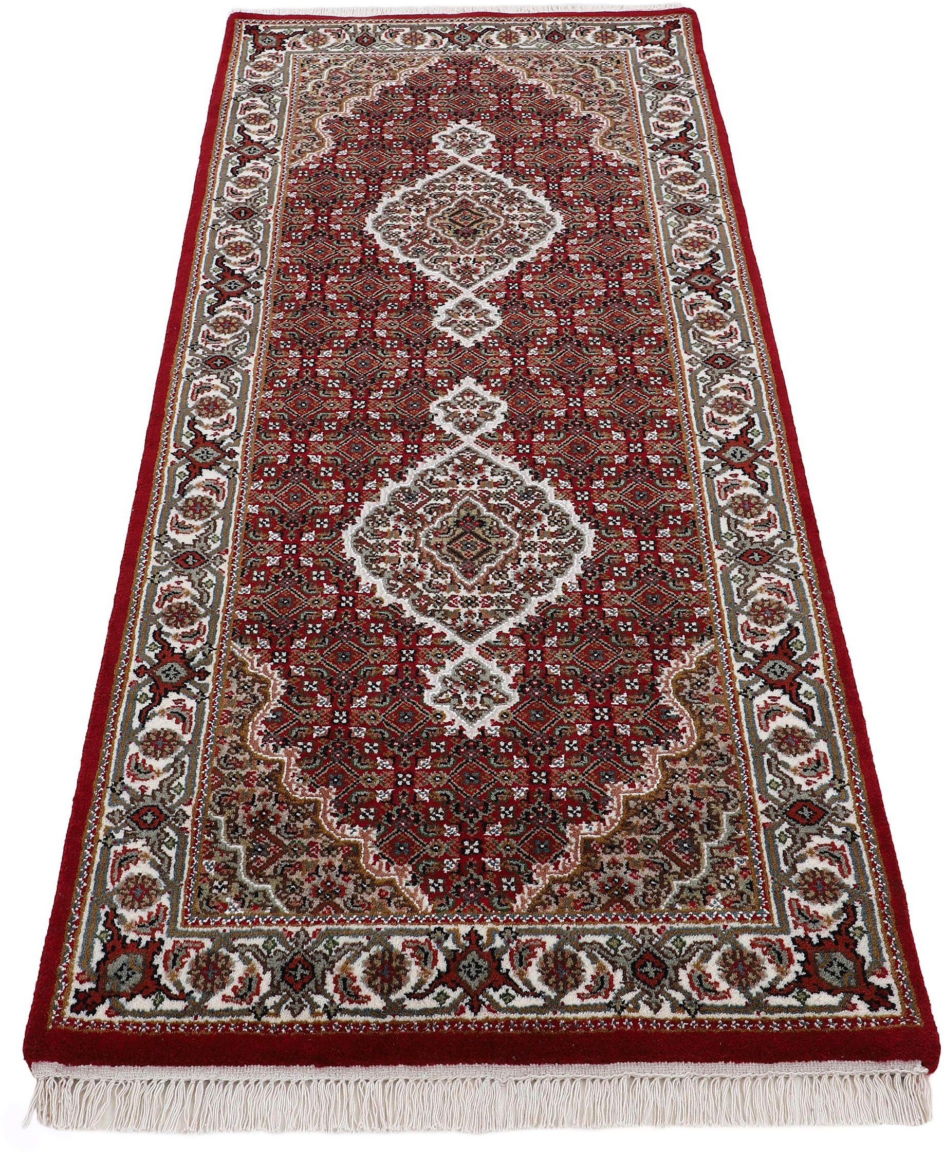 Woven Arts Loper Oosters tapijt Tabriz Mahi met de hand geknoopt, woonkamer, zuivere wol voor een warme omgevingsklimaat
