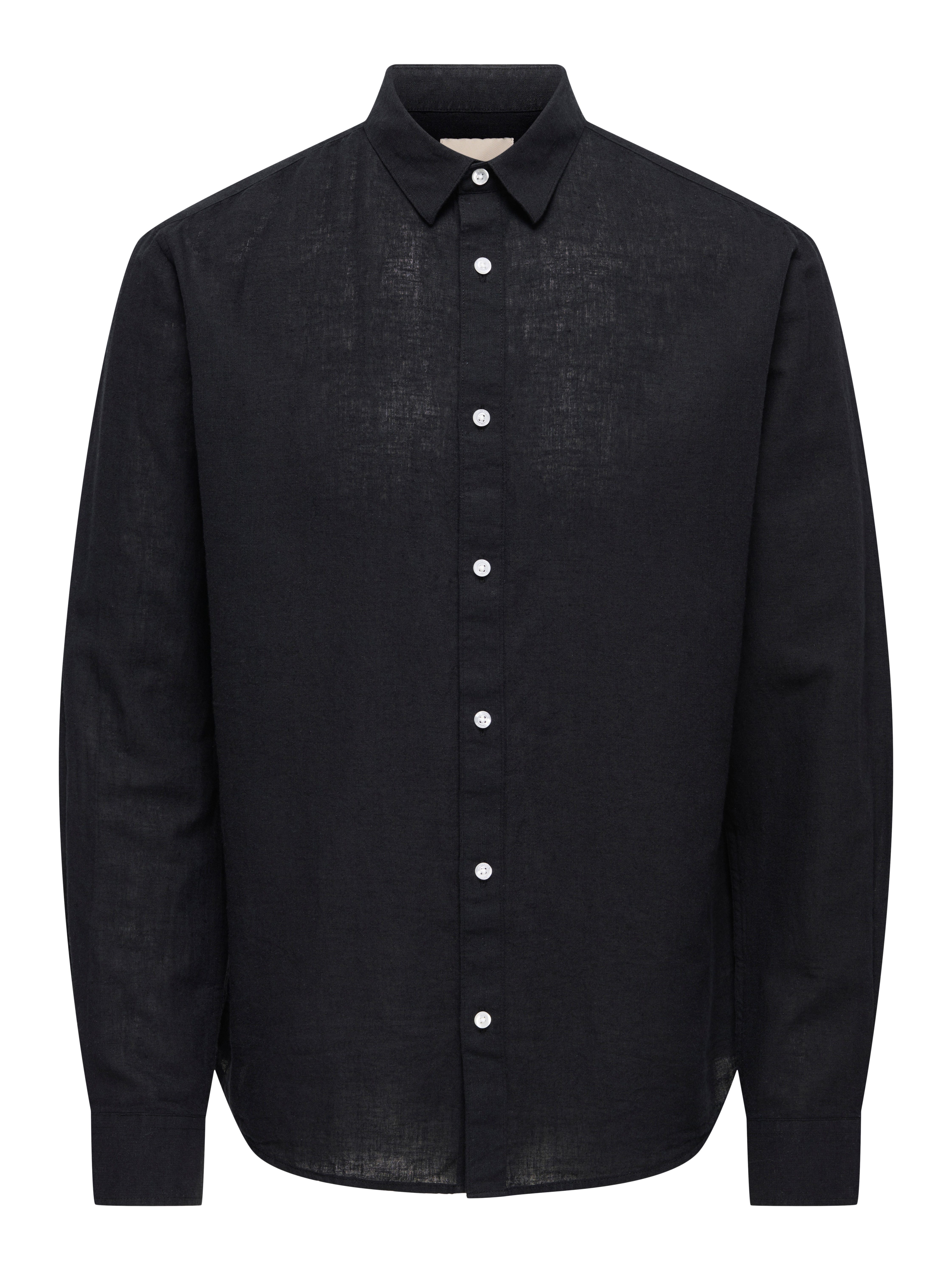 ONLY & SONS Overhemd met lange mouwen ONSCAIDEN LS SOLID LINEN SHIRT NOOS