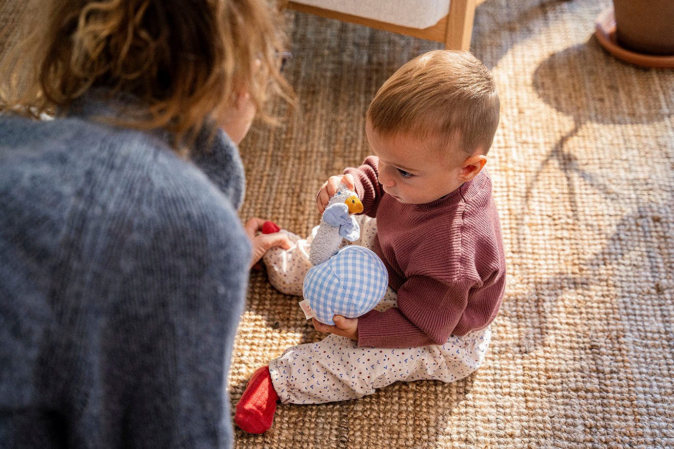 Käthe Kruse Grijpspeeltje Ebba eend, rammelaar + bal