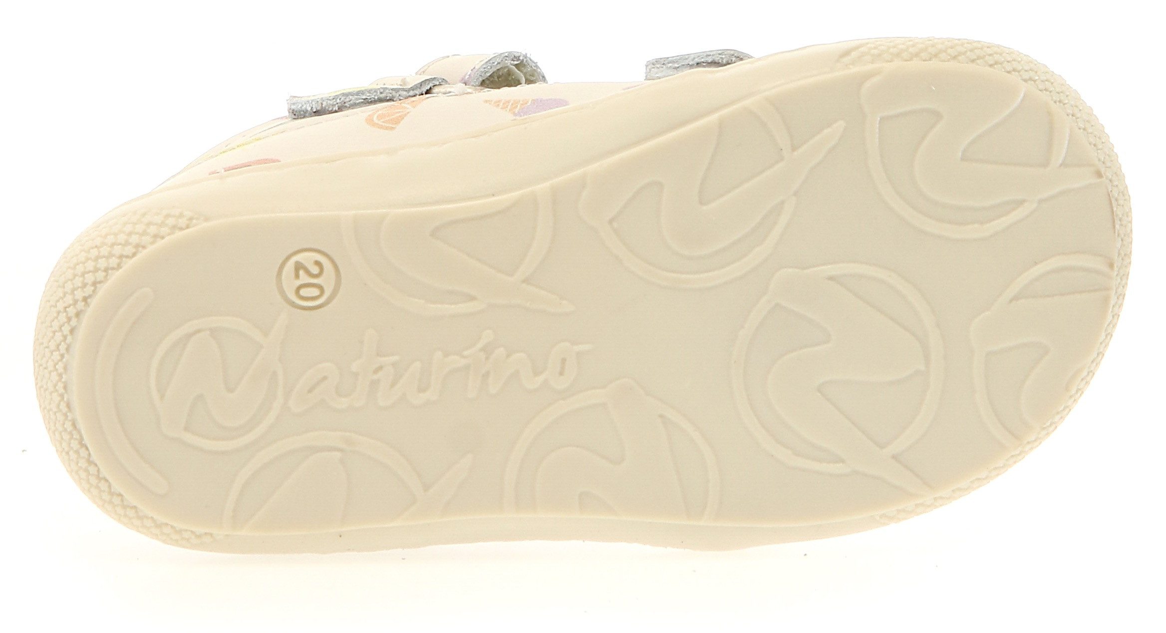 Naturino Sandalen PUFFY PR FRESHEN MILK Bareschoenen met zachte zool, maat sjabloon te downloaden