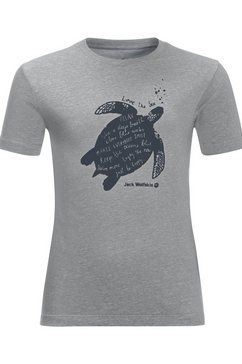 jack wolfskin t-shirt ocean turtle t k grijs