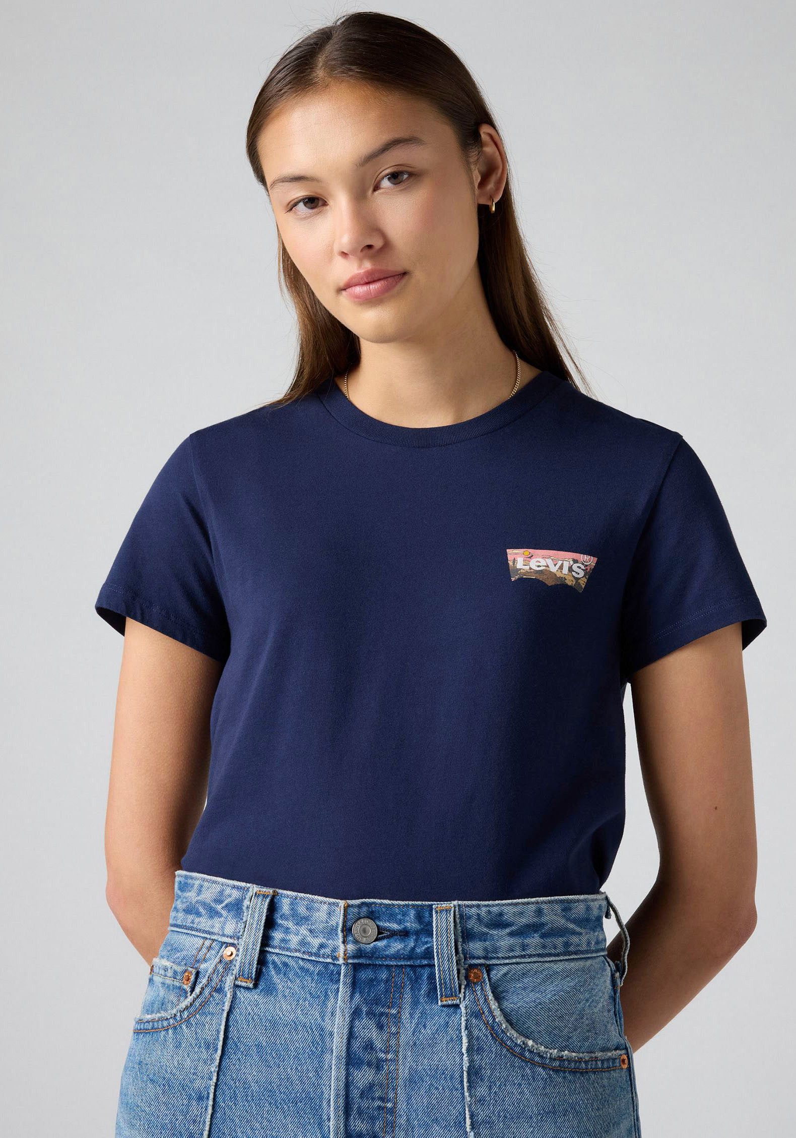 Levi's® T-shirt The Perfect Tee met batwing-logoprint