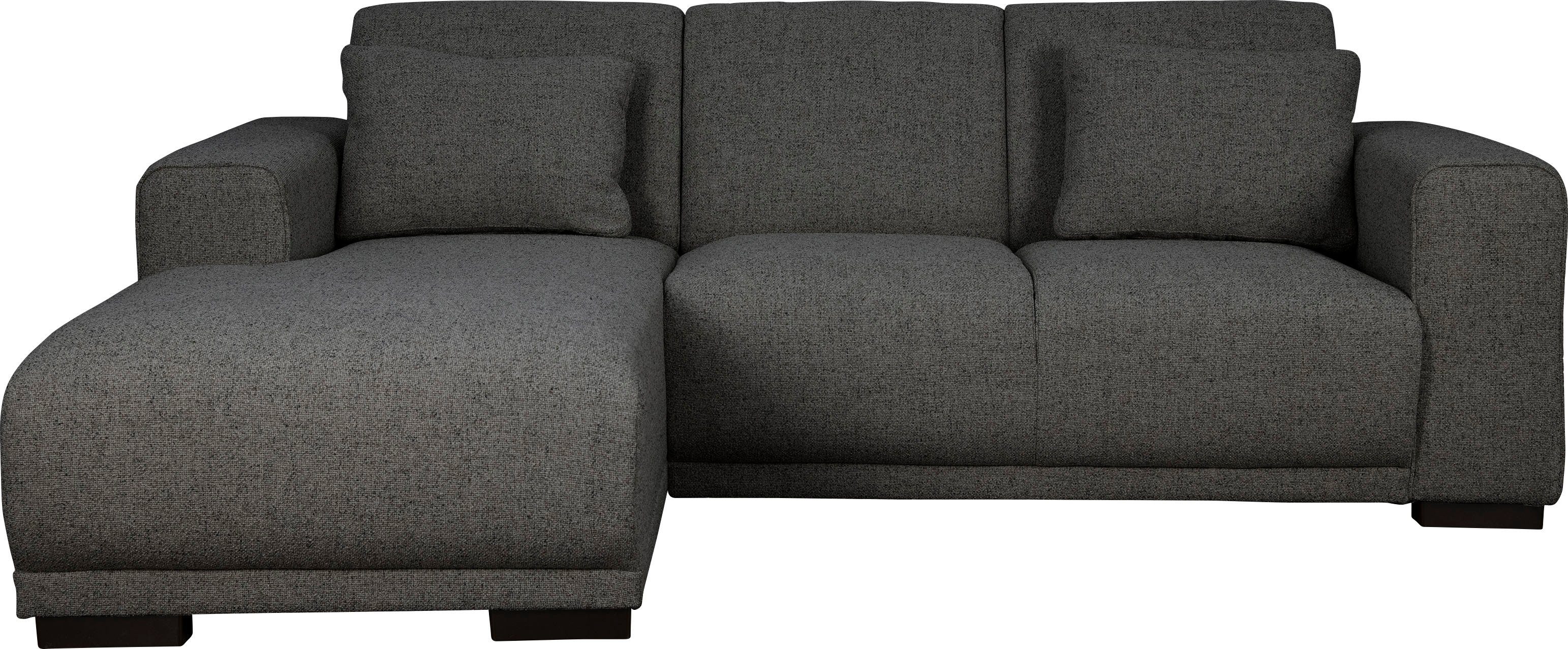 Home affaire Hoekbank BORNHOLM L-vorm met chaise longue, afmetingen B/D/H: 234/162/85 cm Recamiere links of rechts bestelbaar, golfvering, inclusief 2 kussens