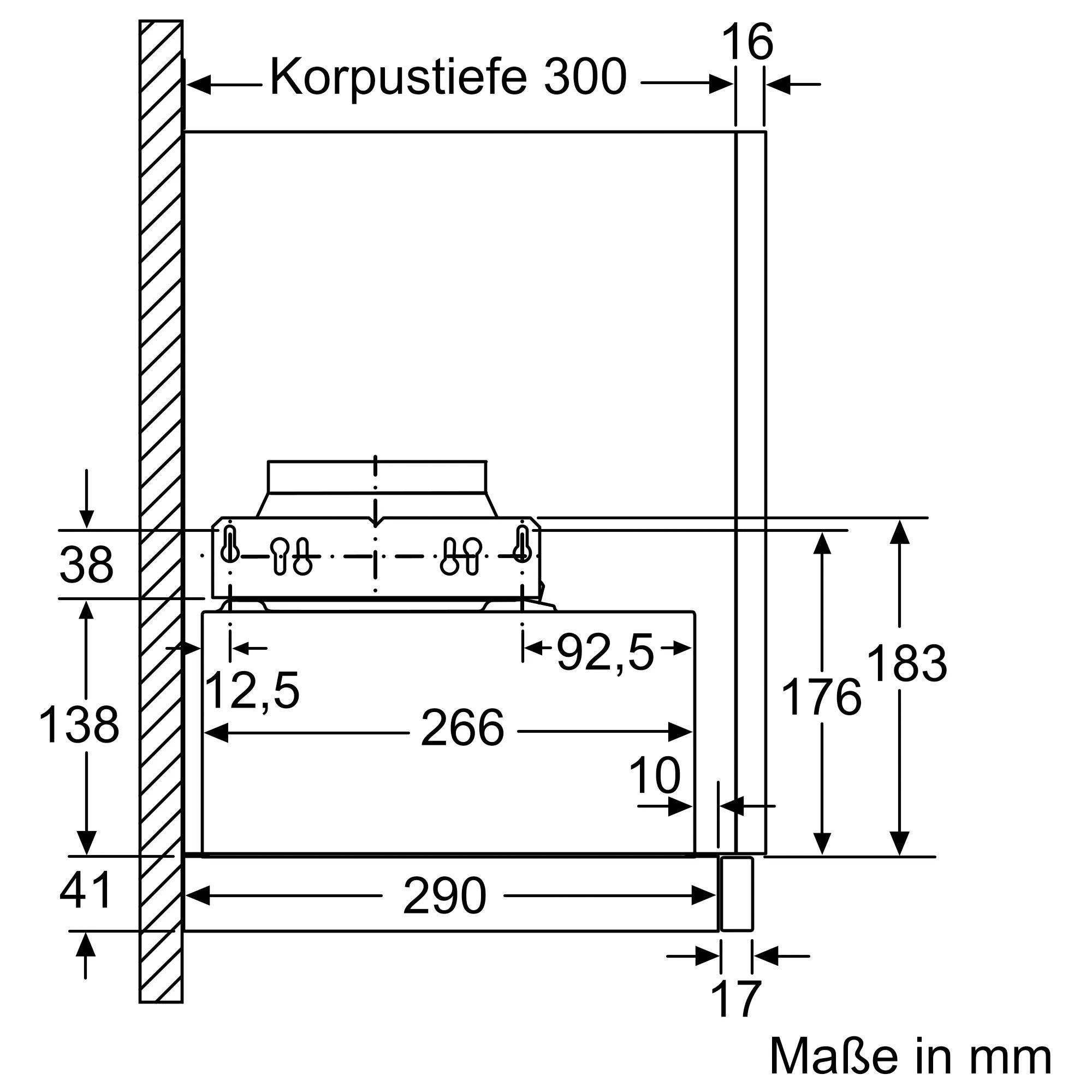 Constructa Vlakscherm-afzuigkap CD30637 (1 stuk)