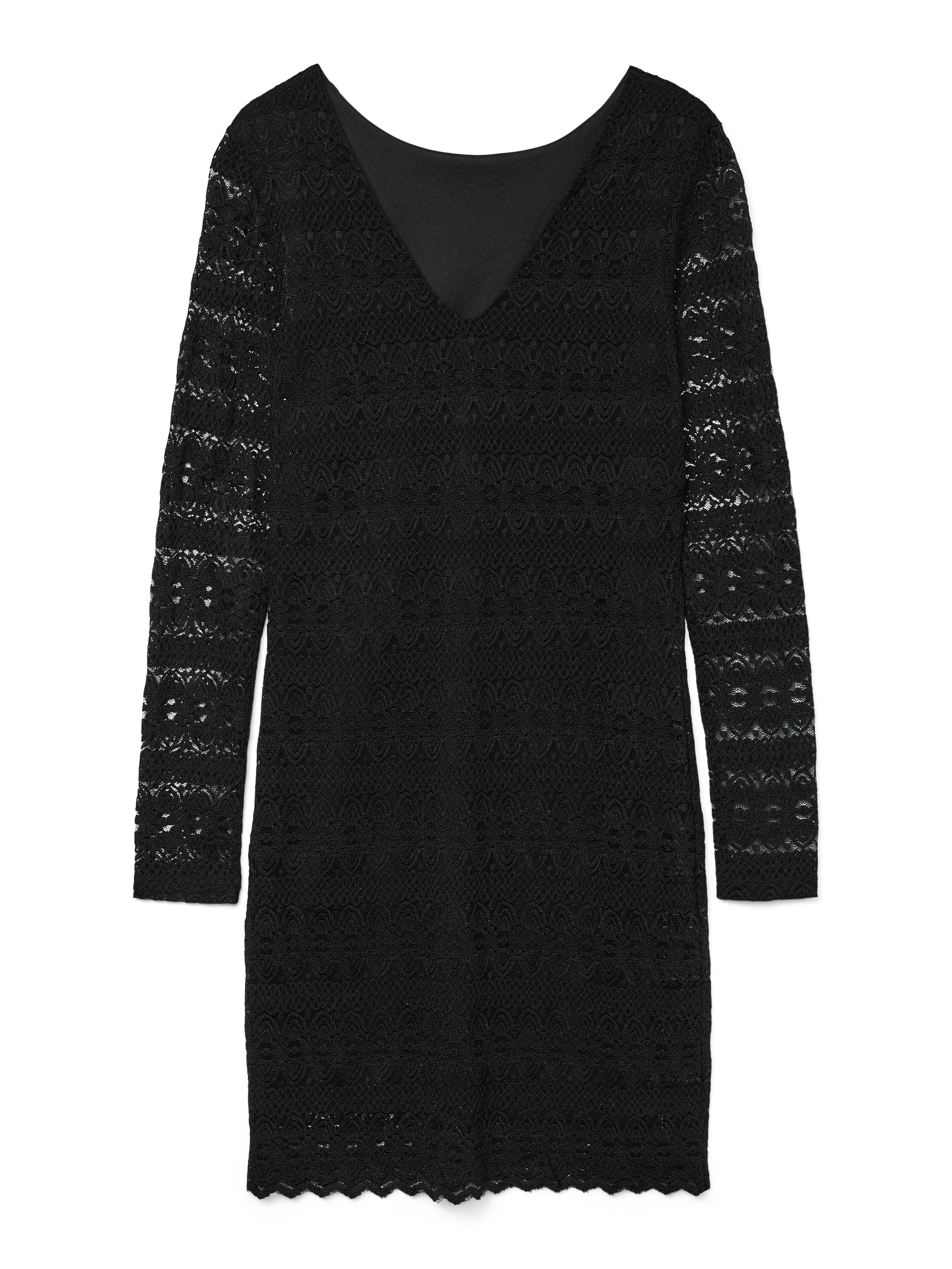 Vero Moda Kanten jurk VMZOE 2-WAY LS SHORT DRESS JRS NOOS