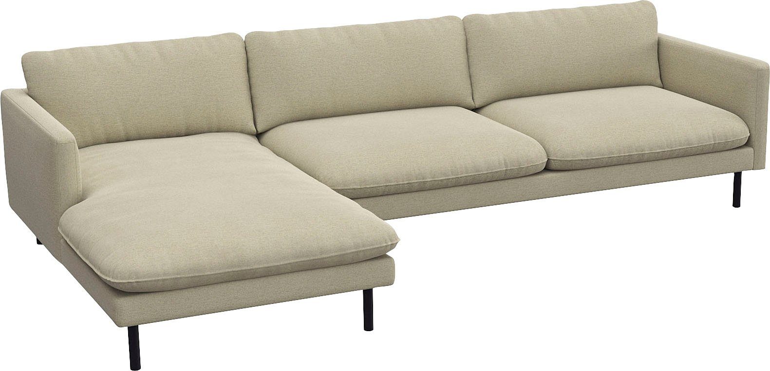 FLEXLUX Hoekbank Bolzano, elegant en comfortabel, L-vorm Zitting van koudschuim & stalen vering, losse zit- en rugkussens