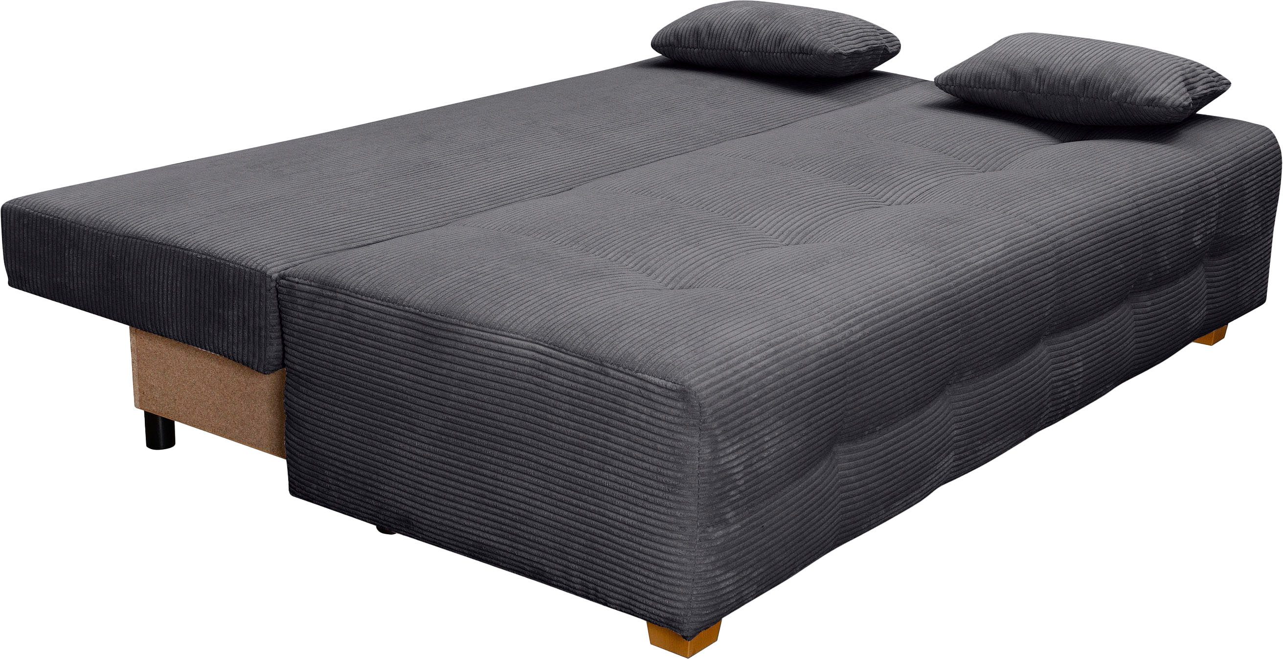 COLLECTION AB Slaapbank Bella Slaapbank, bedlade, bonellvering, rugkussen, armleuningkussen