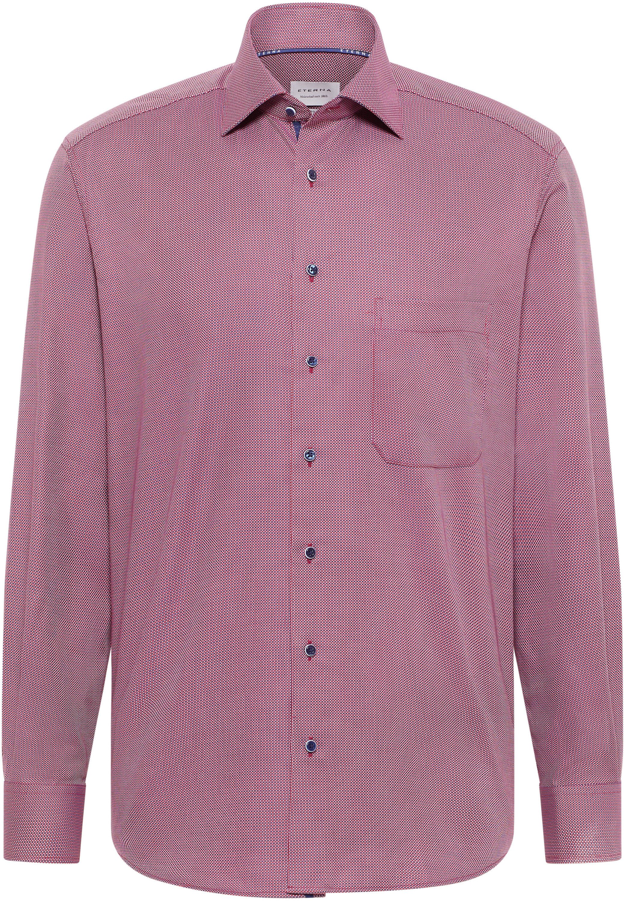 Eterna Overhemd met lange mouwen Comfort fit NON IRON (strijkvrij)