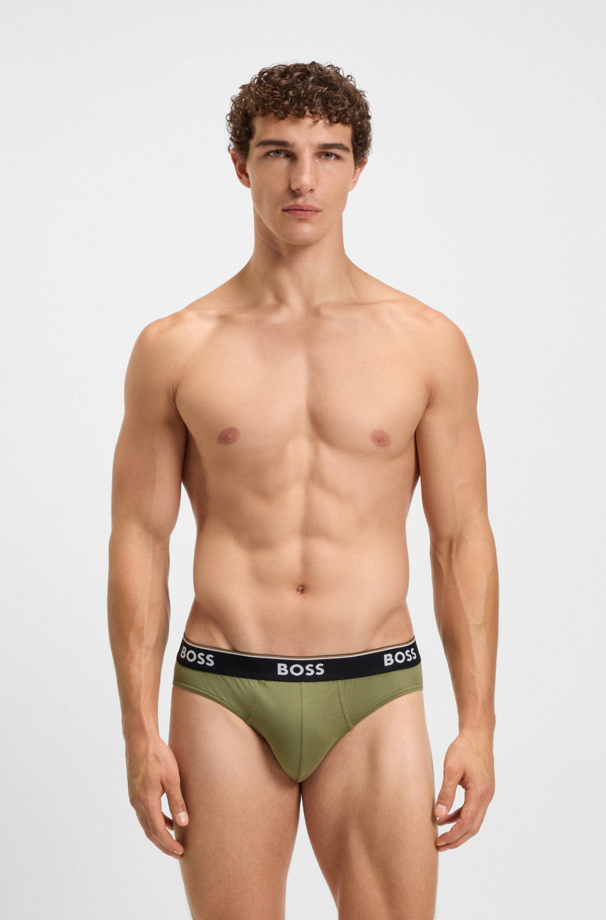BOSS Slip Brief 3P Power met boss-opdruk (set, 3 stuks)