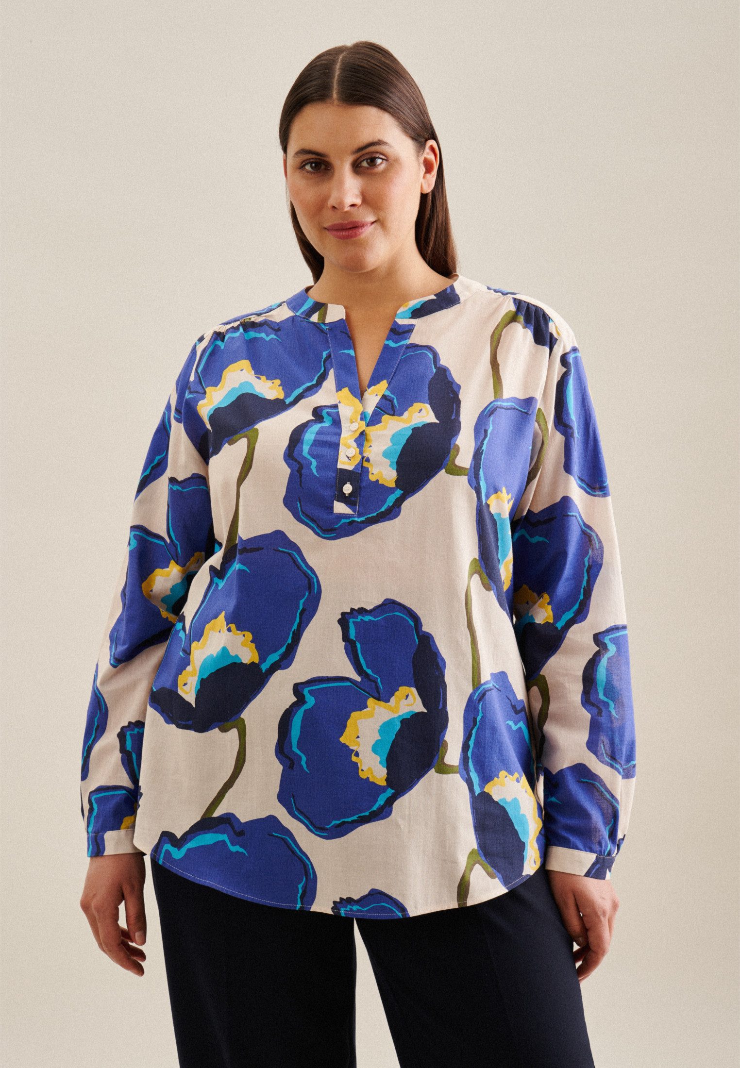 seidensticker Klassieke blouse Zwarte roos