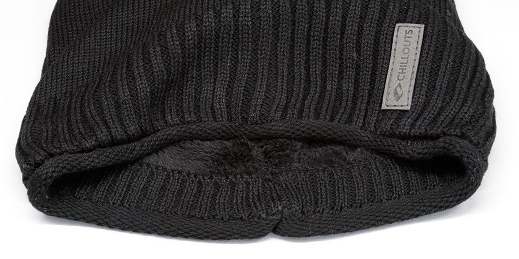 chillouts Beanie Etienne Hat met een beschaafd logo-opschrift