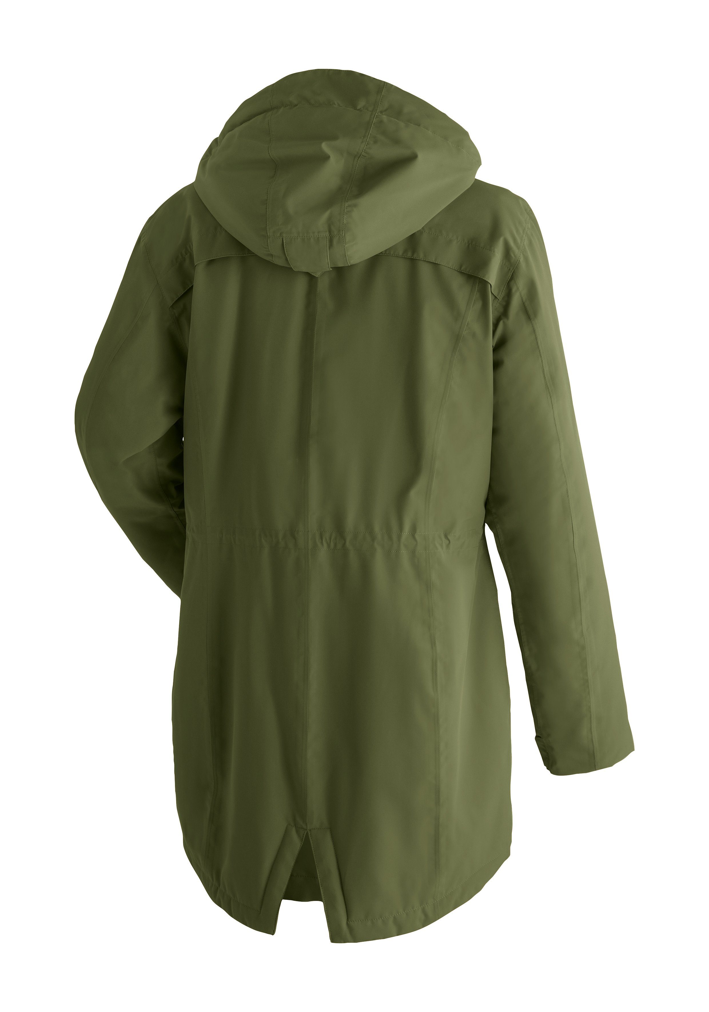 Maier Sports Outdoorjack Liselotte Dames mantel, ademend waterdicht, gewatteerde jas met capuchon