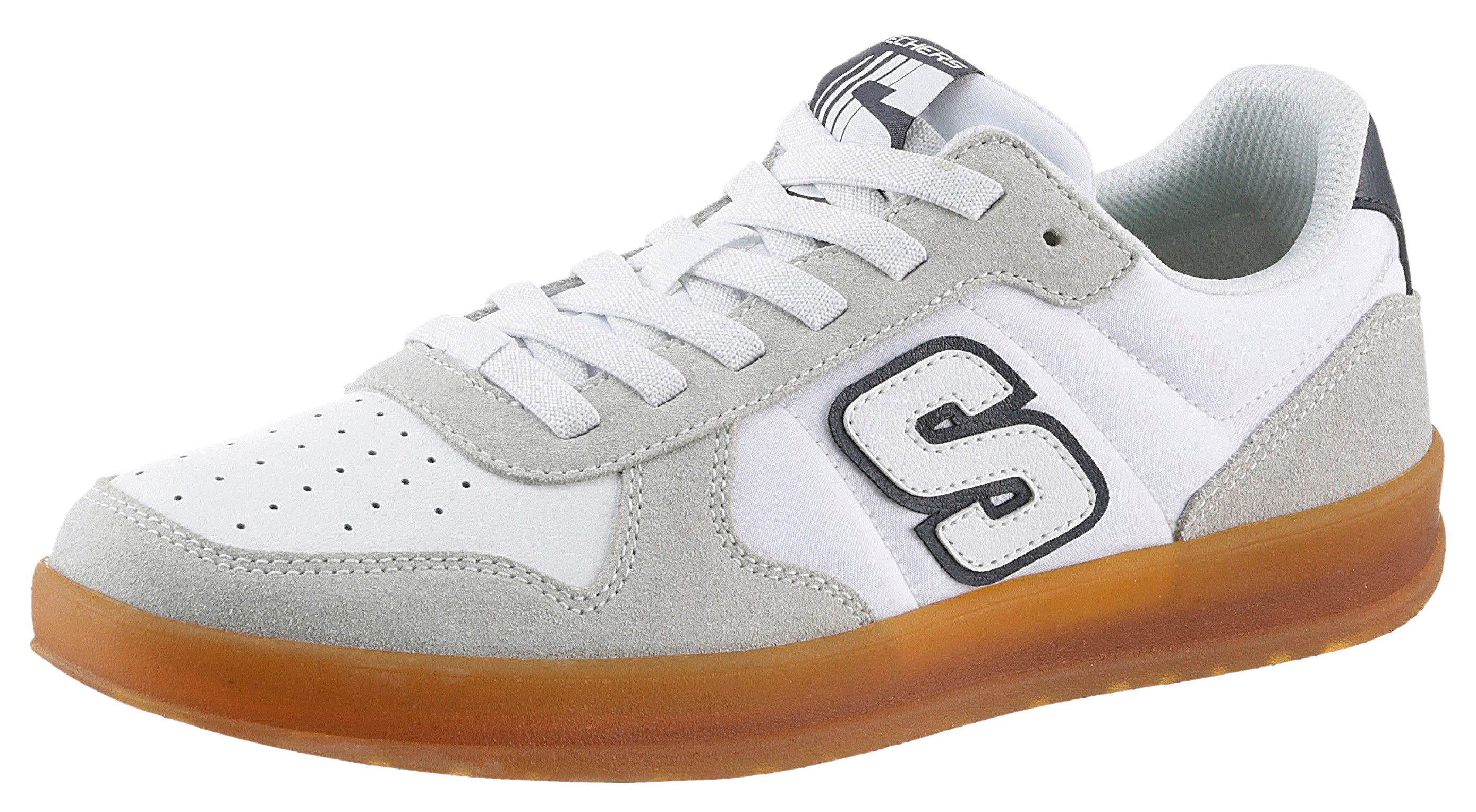 Skechers Slip-on sneakers NEW WAVE CUP-CALVEN , retro sneaker, veterschoen met elastiek heren lage sneakers maat 44 wit