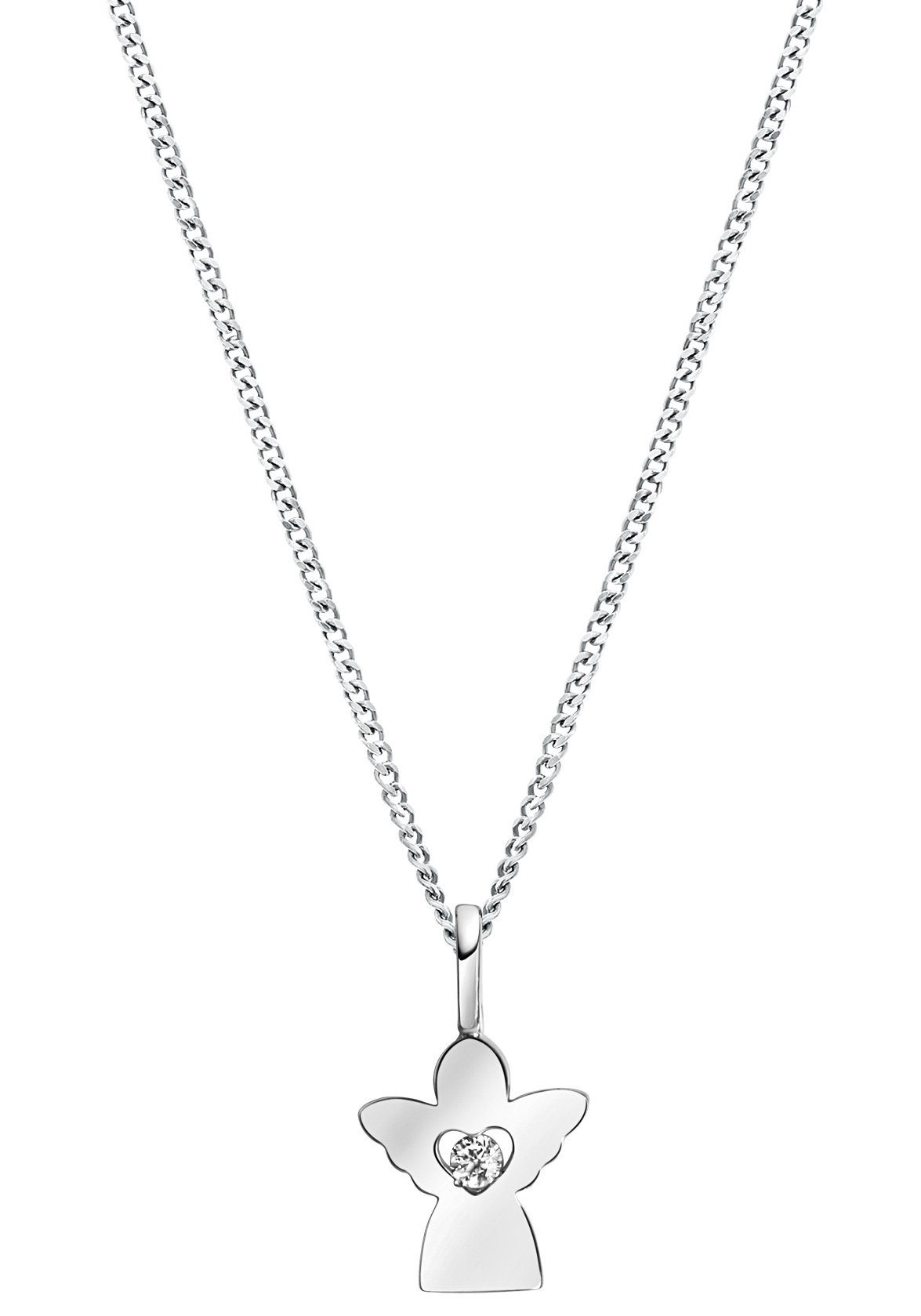 Firetti Ketting met hanger Sieraad cadeau zilverkleur 925 halssieraad halsketting panzerketting hart dames kettingen zilver(kleur)