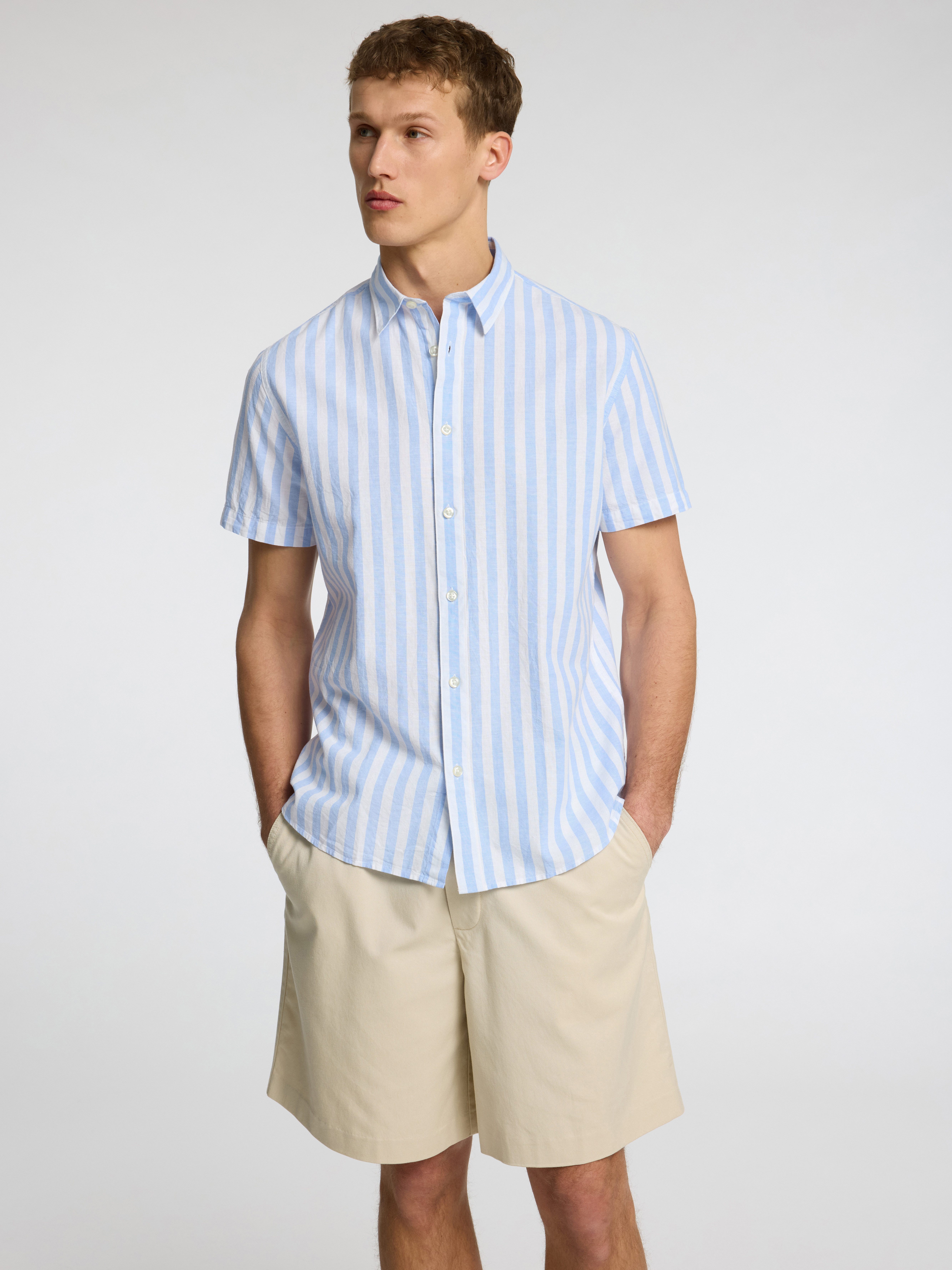 SELECTED HOMME Overhemd met korte mouwen SLHREG-SUN SHIRT SS NOOS