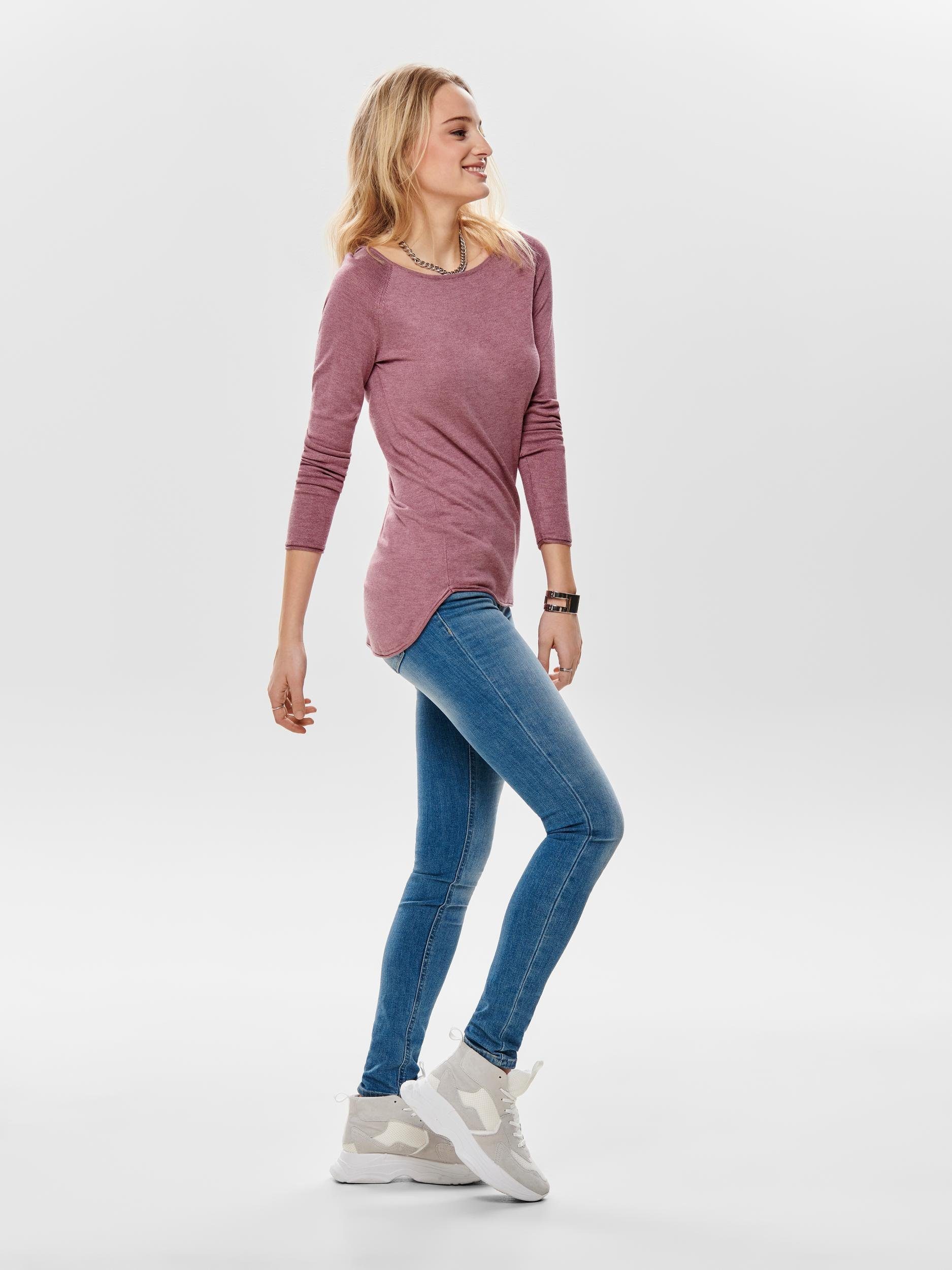 Only Lange trui ONLMILA LACY L/S LONG PULLOVER KNT NOOS