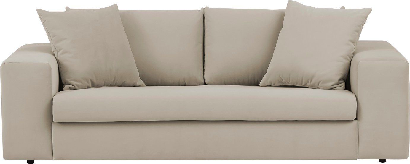 andas 2-zitsbank SLEETLAND XXL in fluweel of vintage lederlook bruin, 2-zitsbanken
