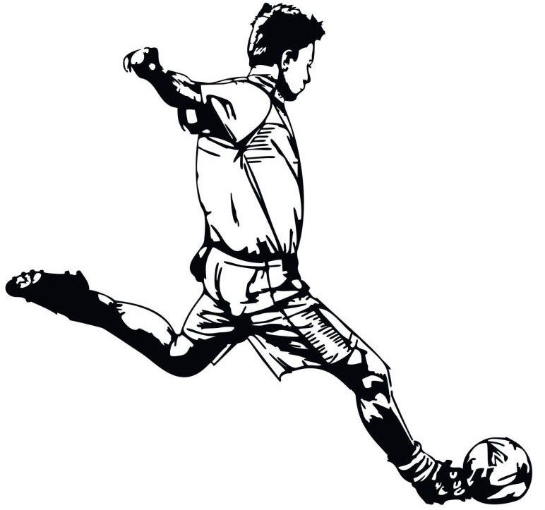 Wall-Art Wandfolie Voetbal sticker tafelvoetbalspel 03 (1 stuk)