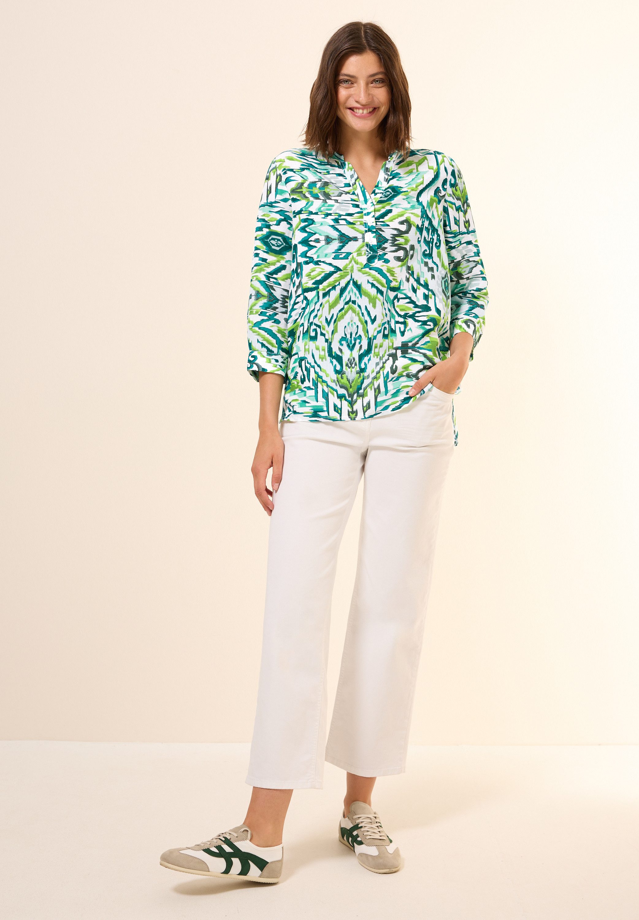 Cecil Gedessineerde blouse met grafisch patroon