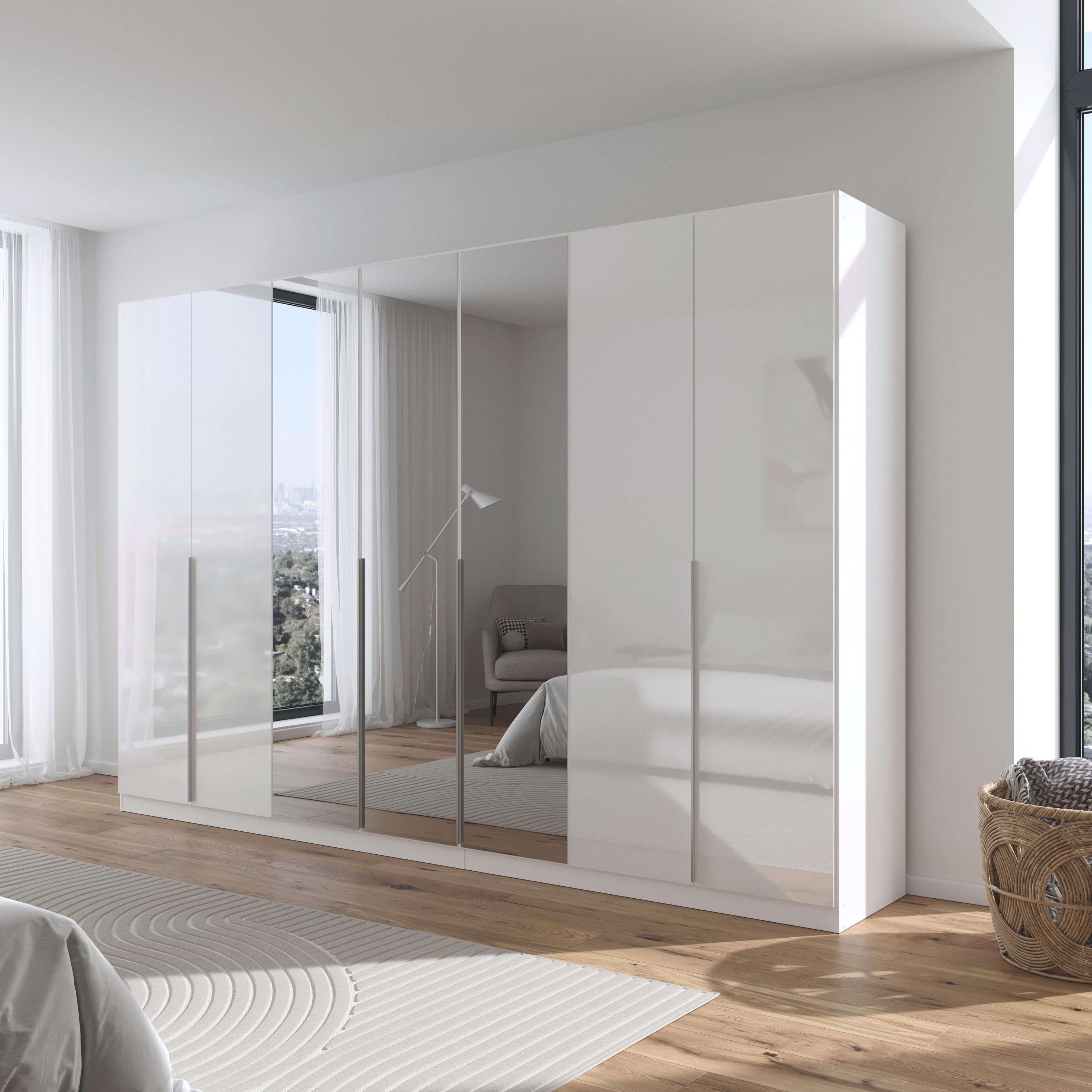 rauch Draaideurkast Kledingkast kast garderobe AGORDO met decor- of hoogglansfront doordachte binnenuitrusting, in 6 breedtes en 2 hoogtes made in germany