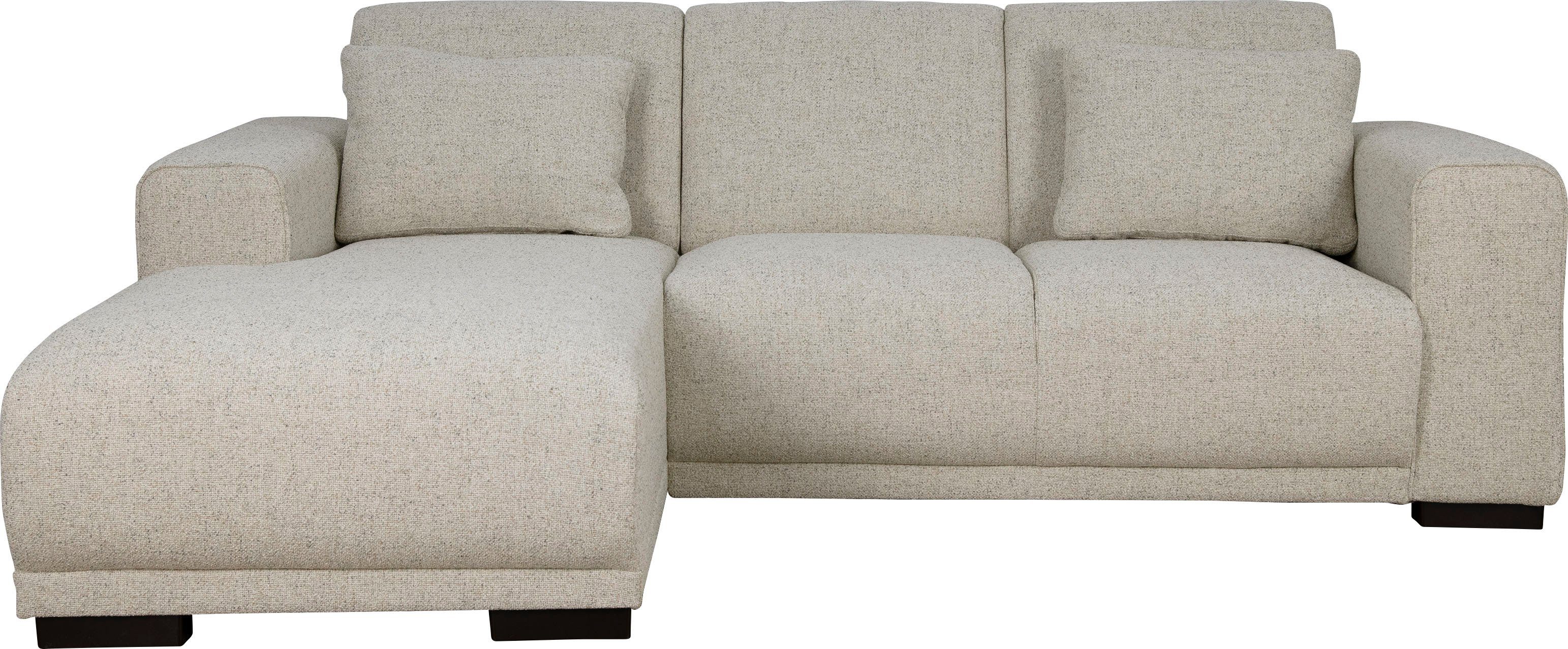 Home affaire Hoekbank BORNHOLM L-vorm met chaise longue, afmetingen B/D/H: 234/162/85 cm Recamiere links of rechts bestelbaar, golfvering, inclusief 2 kussens