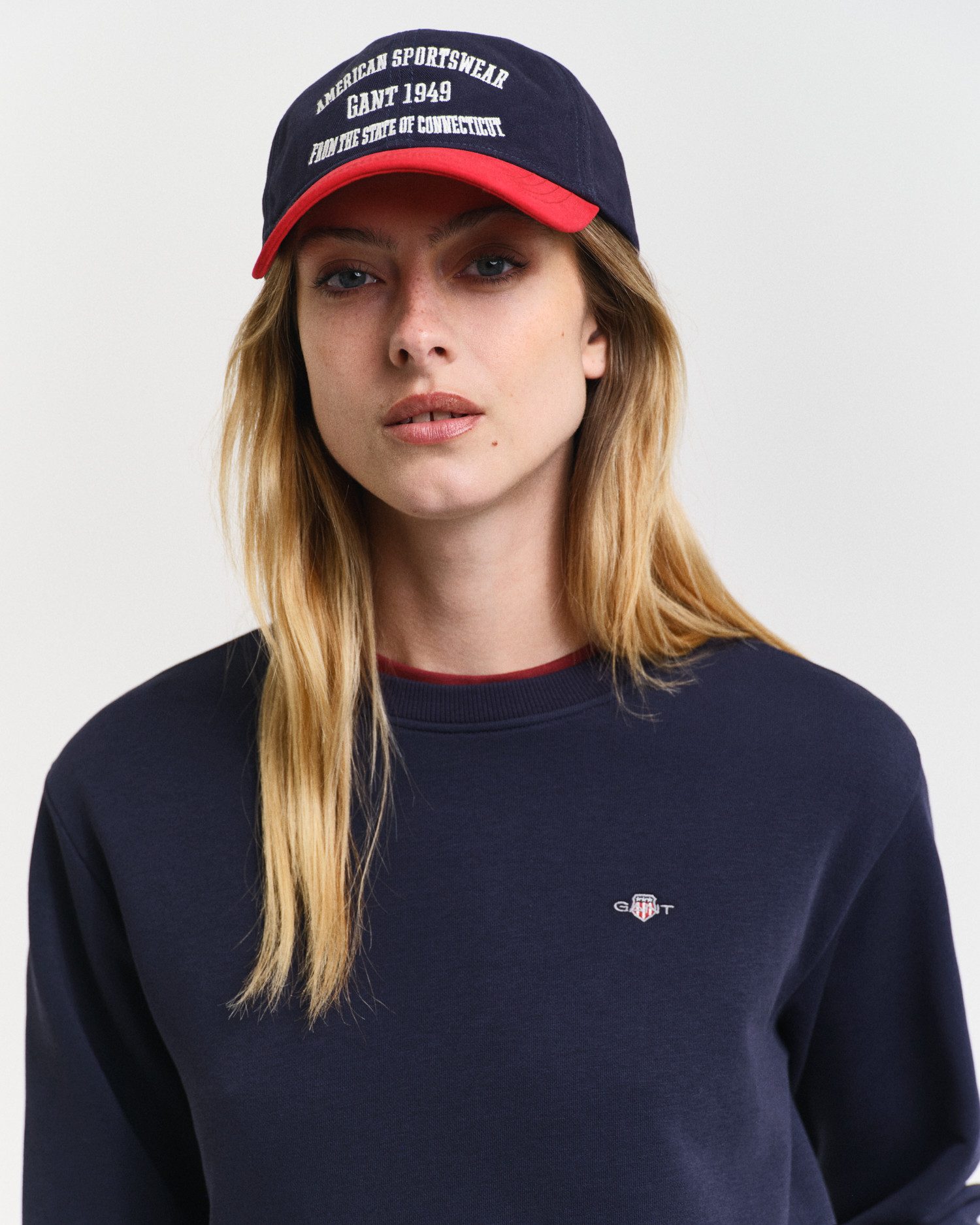 Gant Sweatjurk SHIELD C-NECK SWEAT DRESS Shield sweatjurk met ronde hals