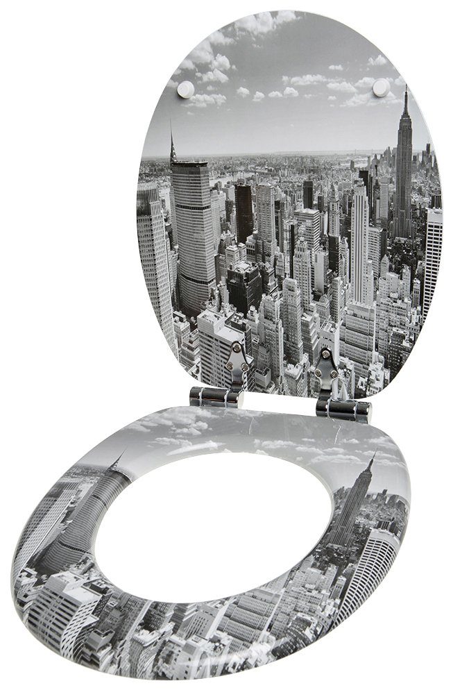 Sanilo Toiletzitting Skyline New York met soft-closemechanisme