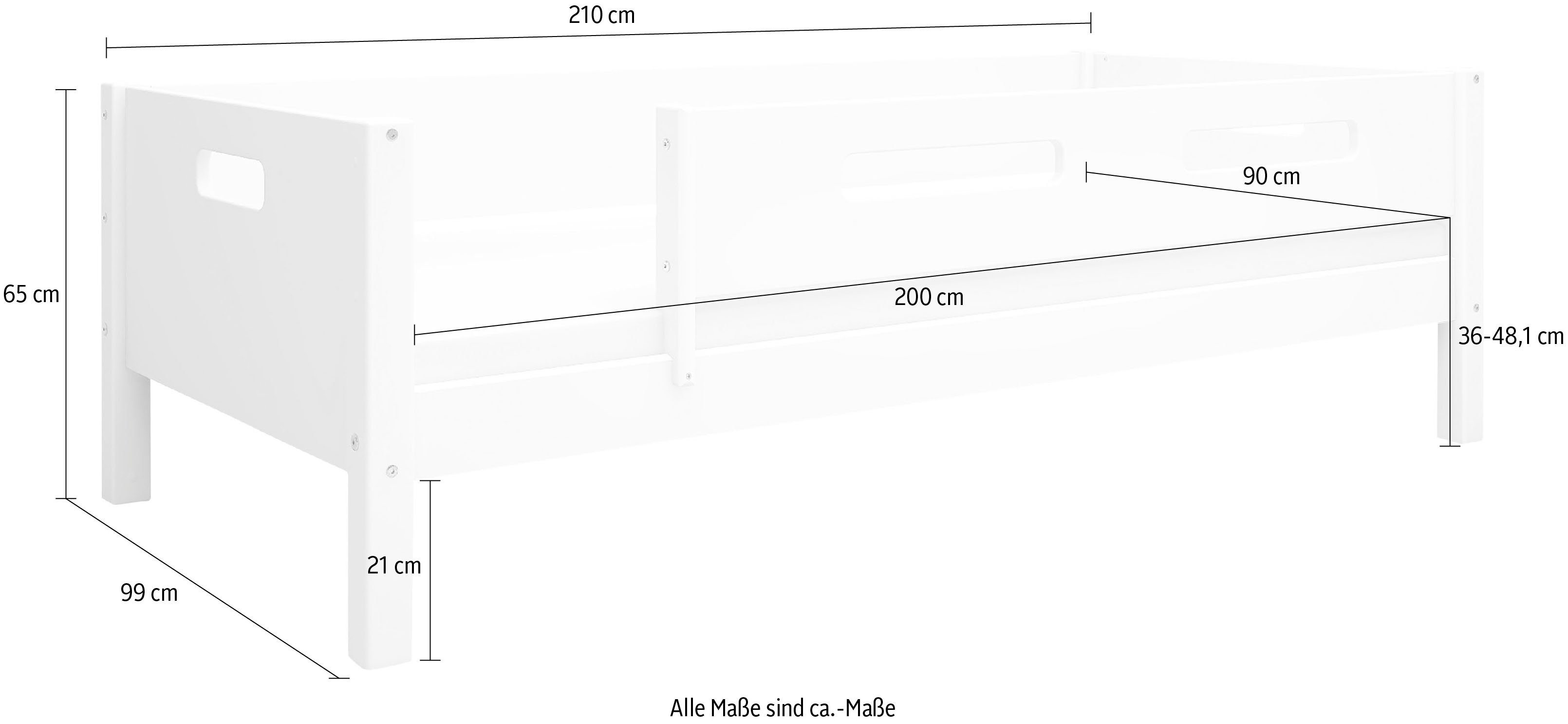 Thuka 1-persoonsledikant Nordic Kinderbed, Speelbed, Daybed, van de beste kwaliteit, stabiel, om te bouwen