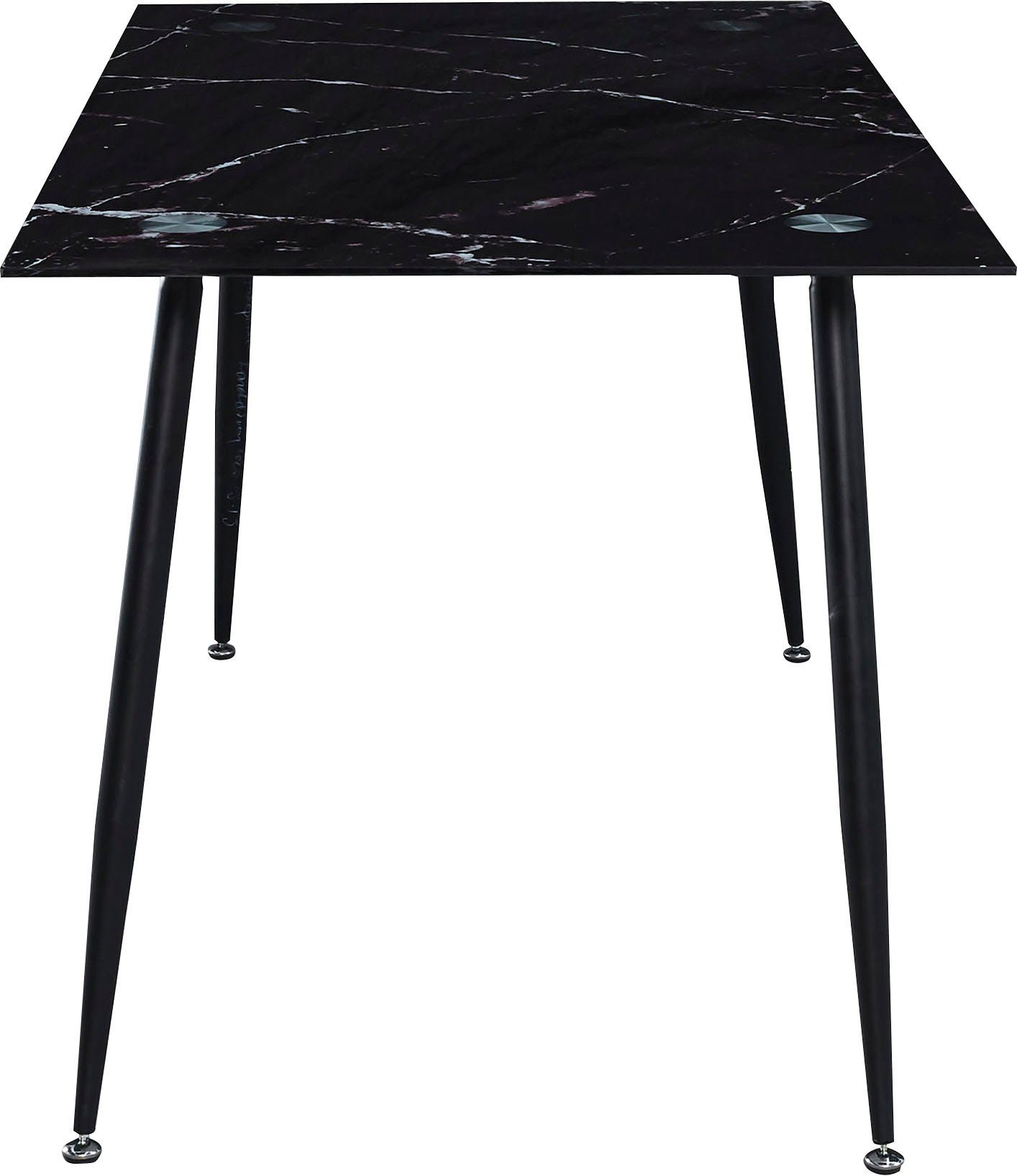 Homexperts Glazen tafel Romeo Breedte 140 cm, in marmerlook