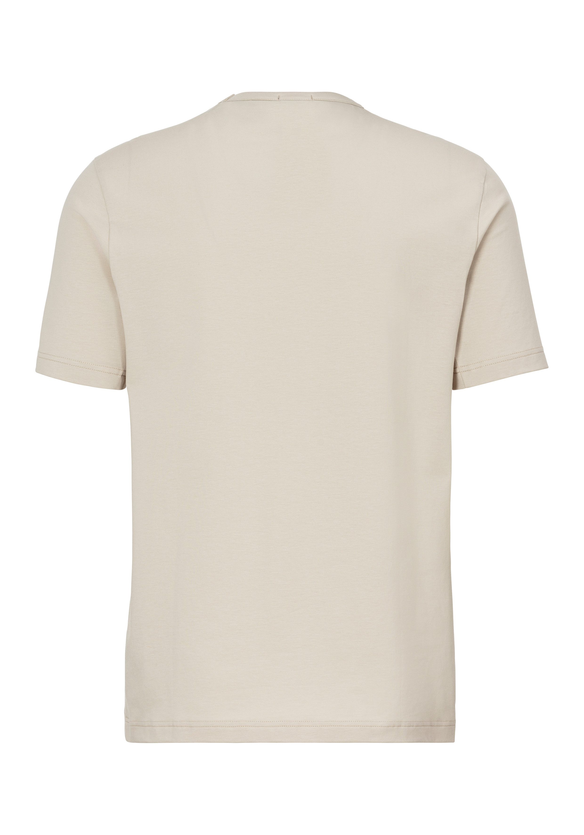 BOSS GREEN T-shirt Tee PKT Glamping met materialenmix