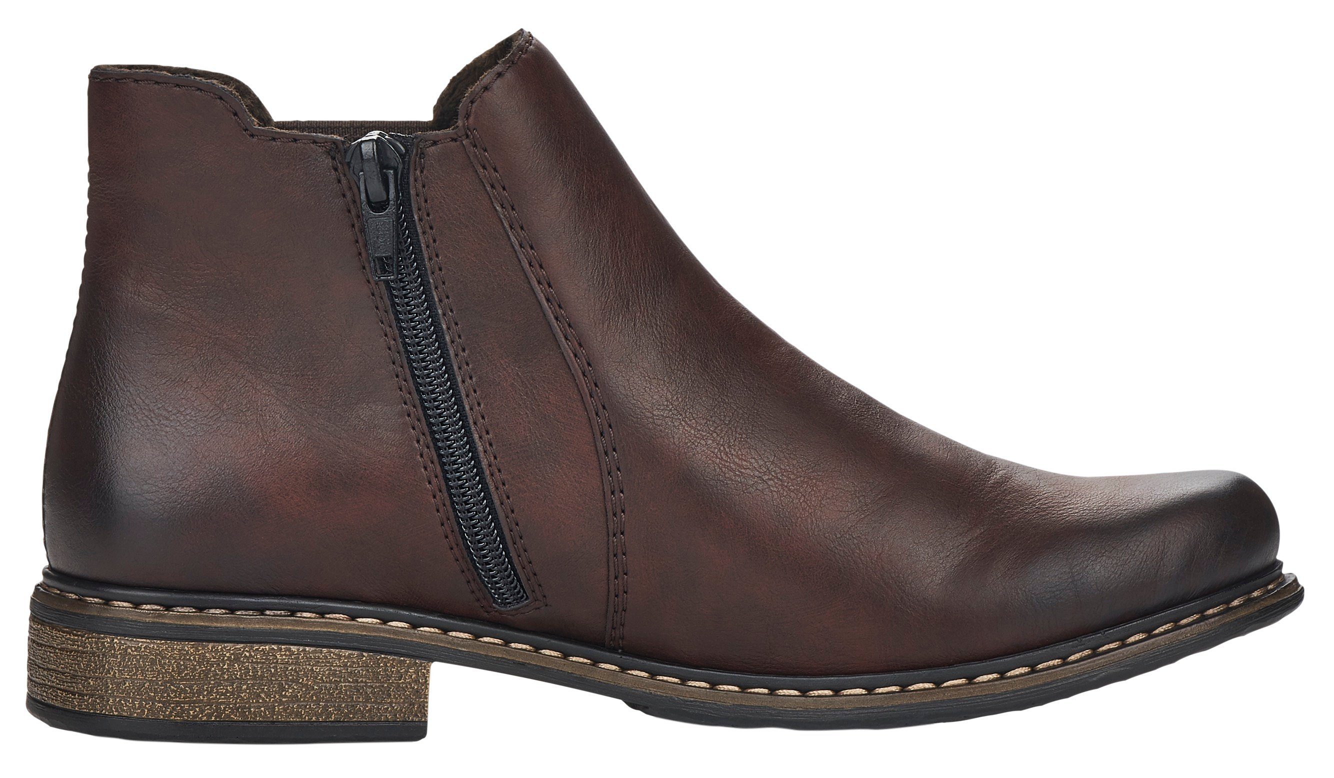 Rieker Chelsea-boots , enkellaarsjes, boots, blokhak, in klassieke uitstraling