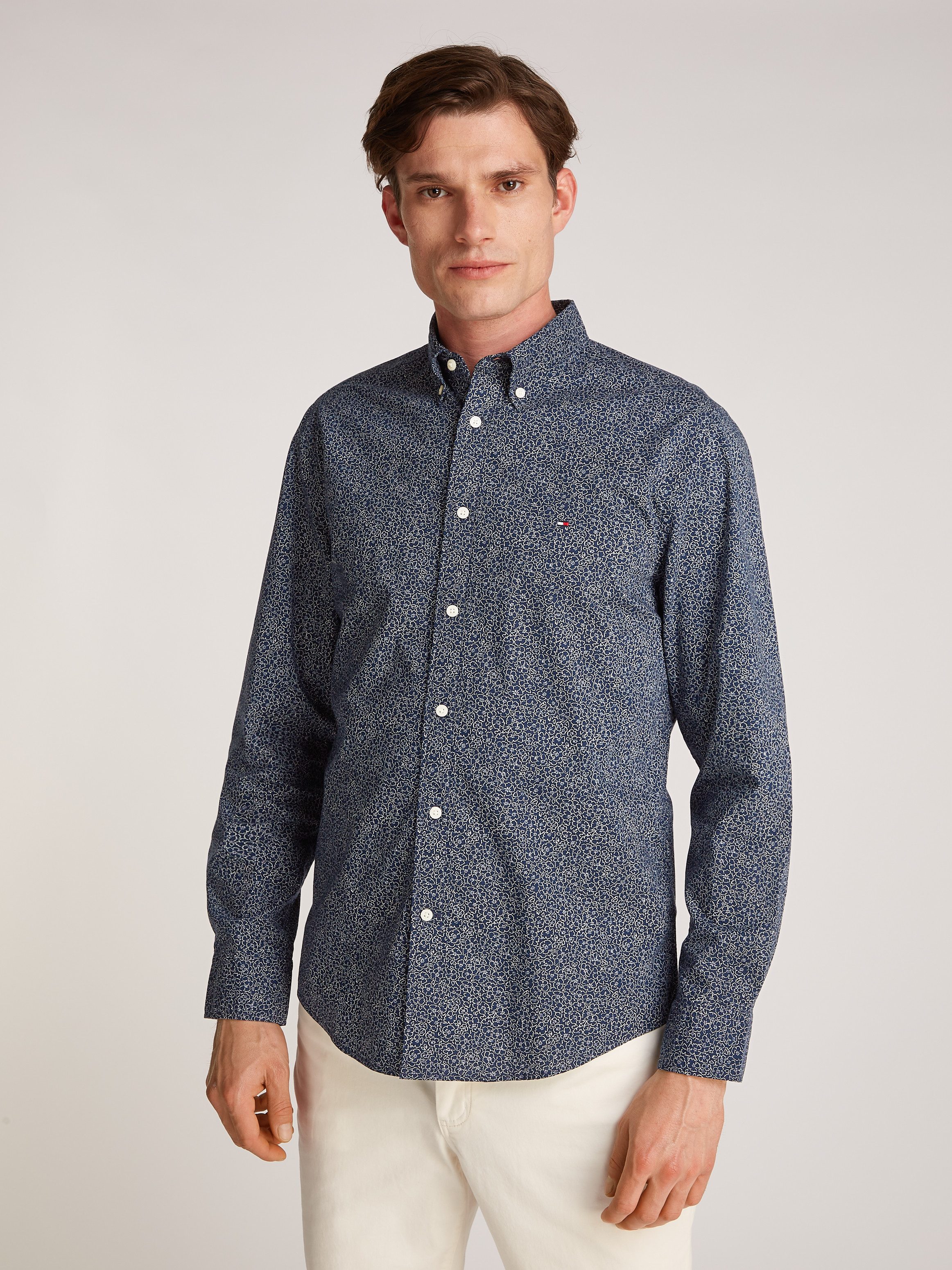 Tommy Hilfiger Overhemd met lange mouwen FLEX POPLIN LINR FLORAL RF SHIRT