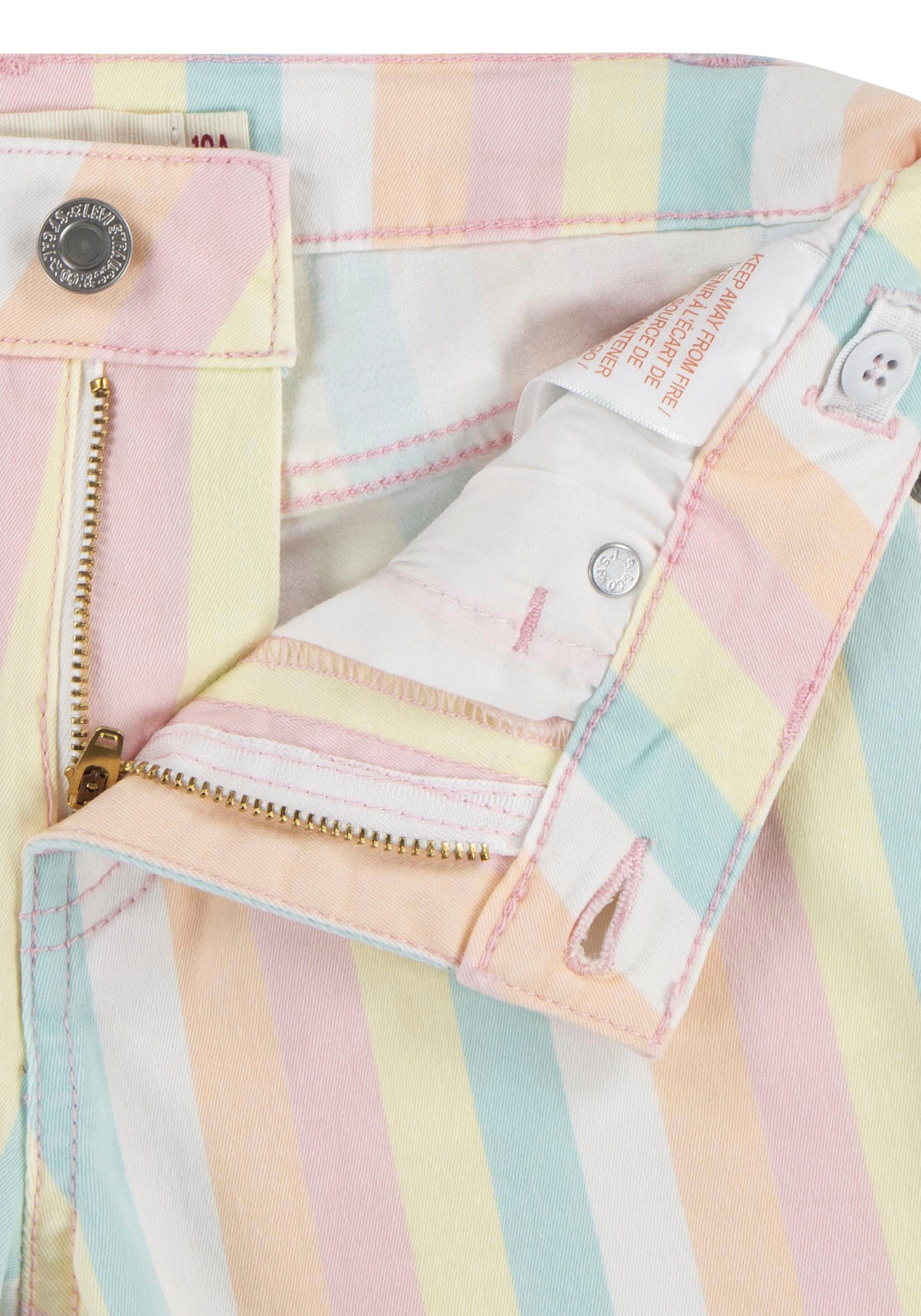 Levi's Kidswear Short met gekleurd streepjespatroon voor meisjes