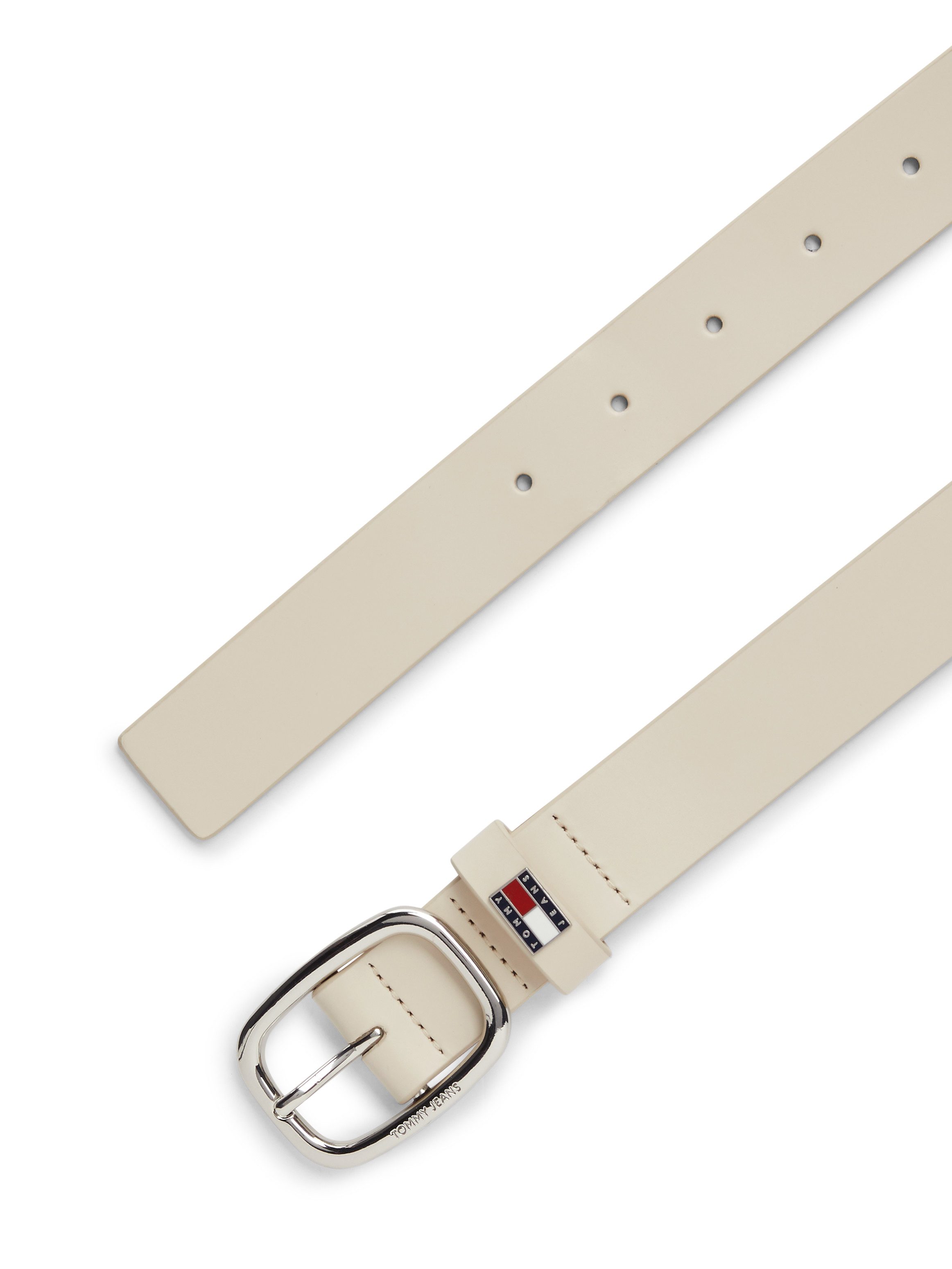 TOMMY JEANS Leren riem TJW OVAL 3.0 Ovale eenvoudig pin sluiting en logo op de sluiting