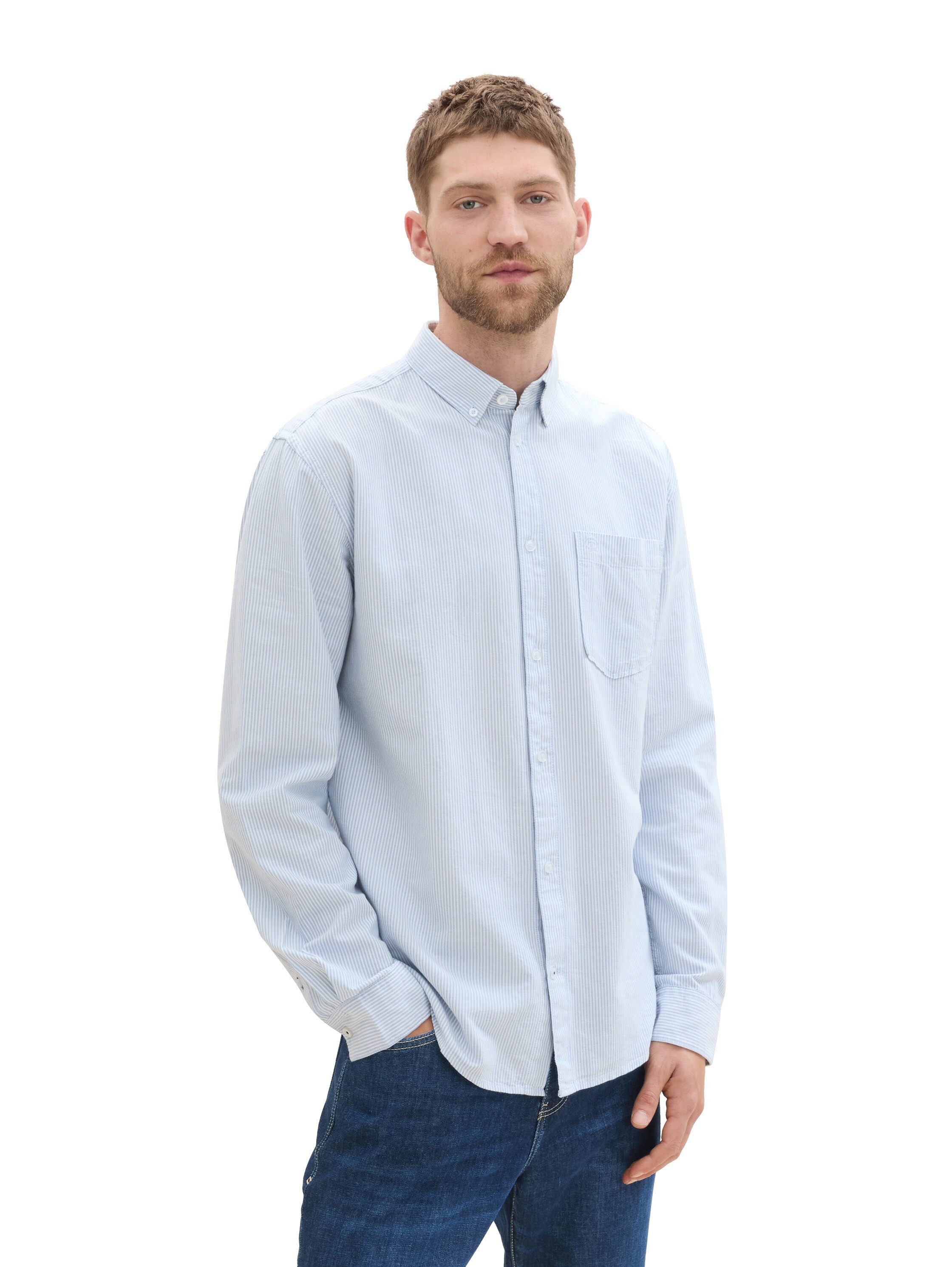 Tom Tailor Overhemd met lange mouwen Oxford met borstzak