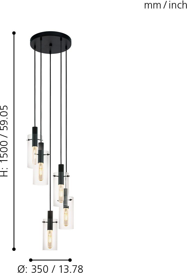 EGLO Hanglamp MONTEFINO Hanglamp, dimbaar (1 stuk)