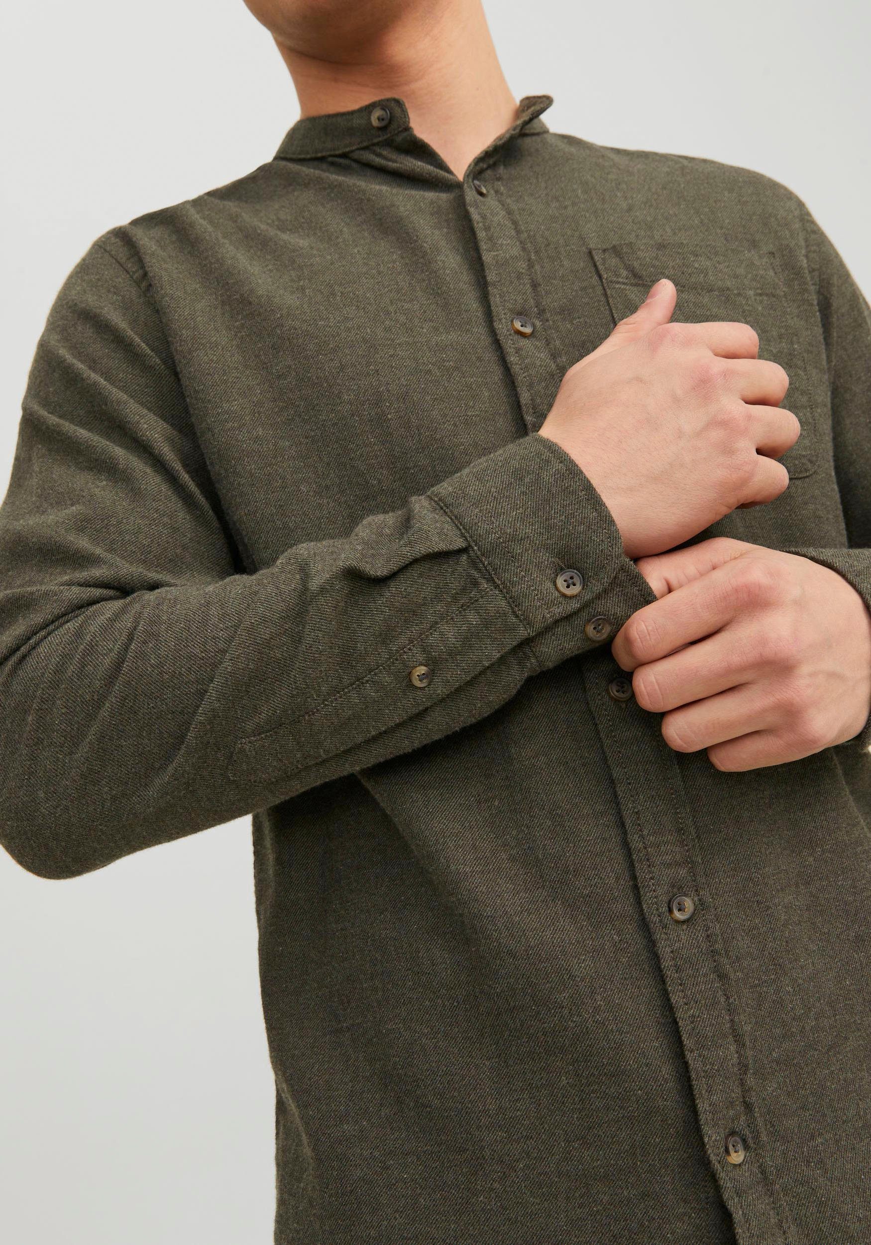 Jack & Jones Overhemd met lange mouwen JJEBAND MELANGE SHIRT LS SN