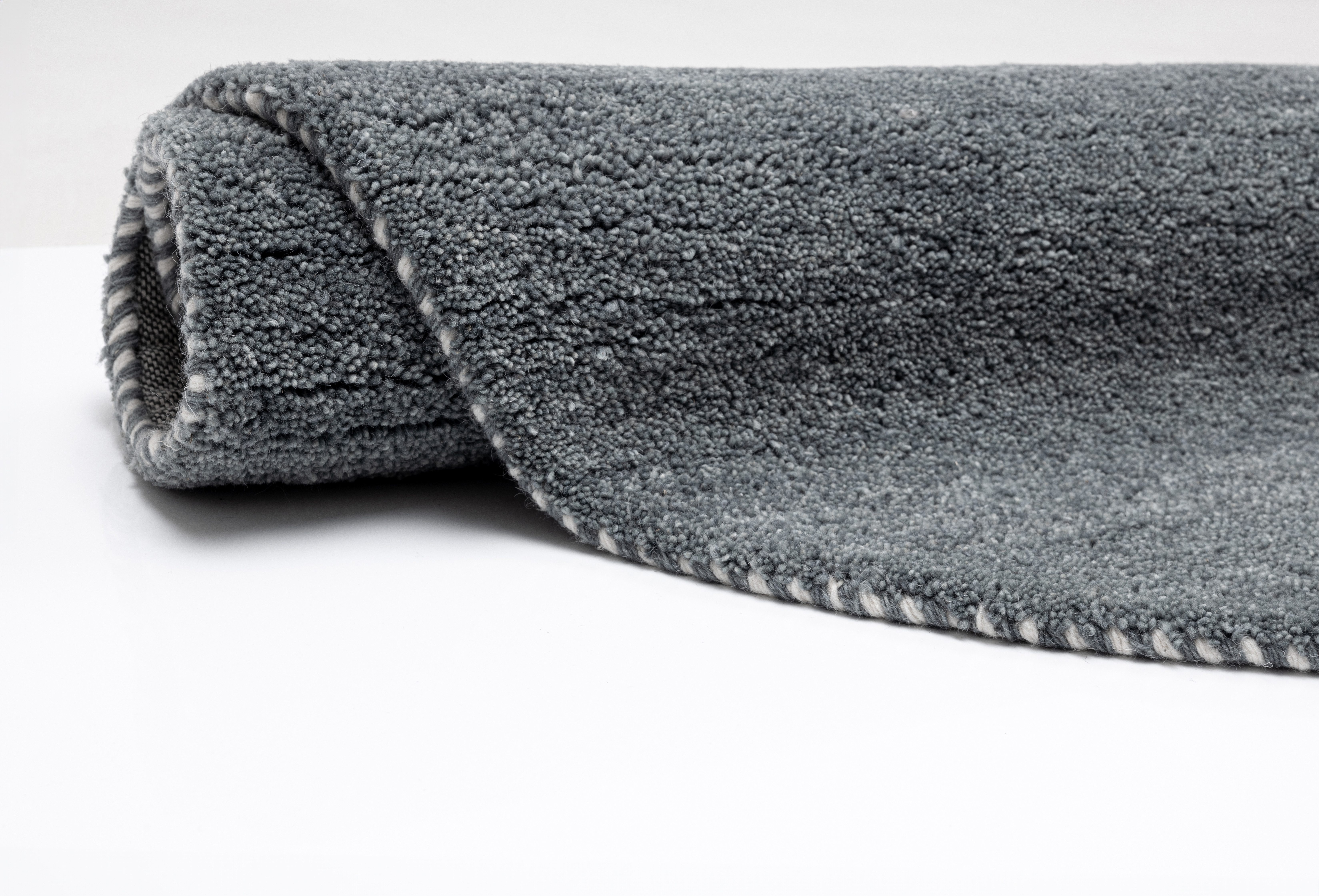 THEKO Wollen kleed Gabbeh uni, Handgeweven vloerkleed, mêlee, zuivere wol, met de hand geweven