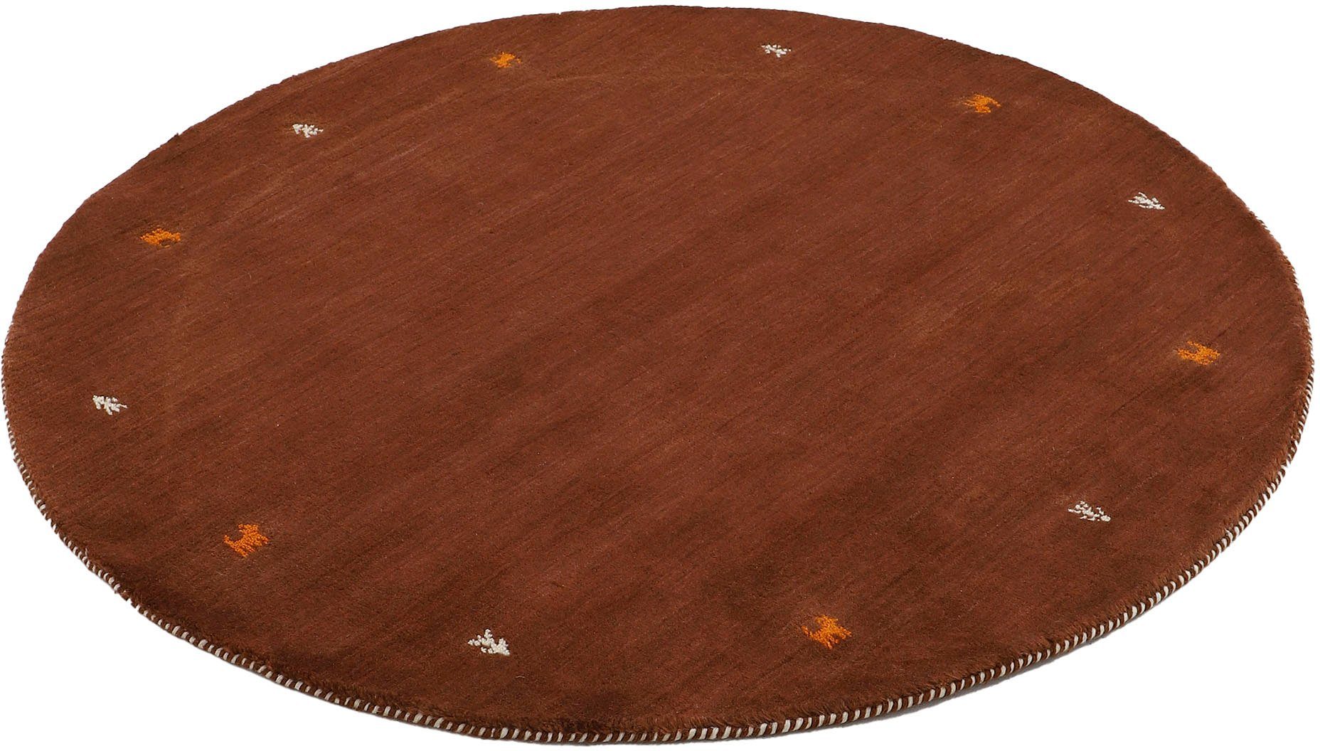 carpetfine Wollen kleed Gabbeh uni zuivere wol met de hand geweven, gabbeh diermotief warm omgevingsklimaat vele maten