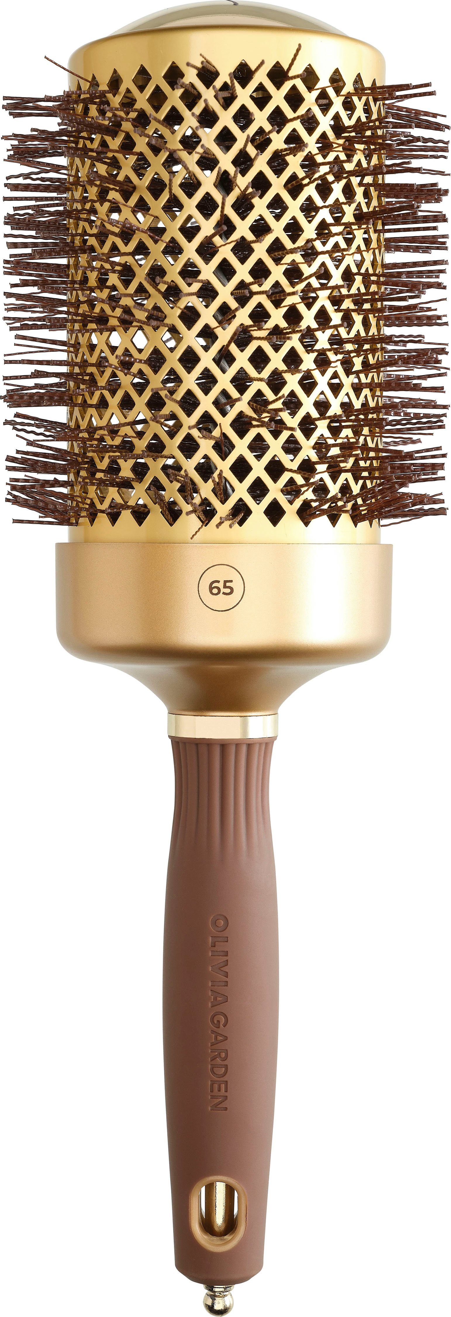 OLIVIA GARDEN Ronde borstel EXPERT BLOWOUT SHINE Wavy Bristles Gold&Brown