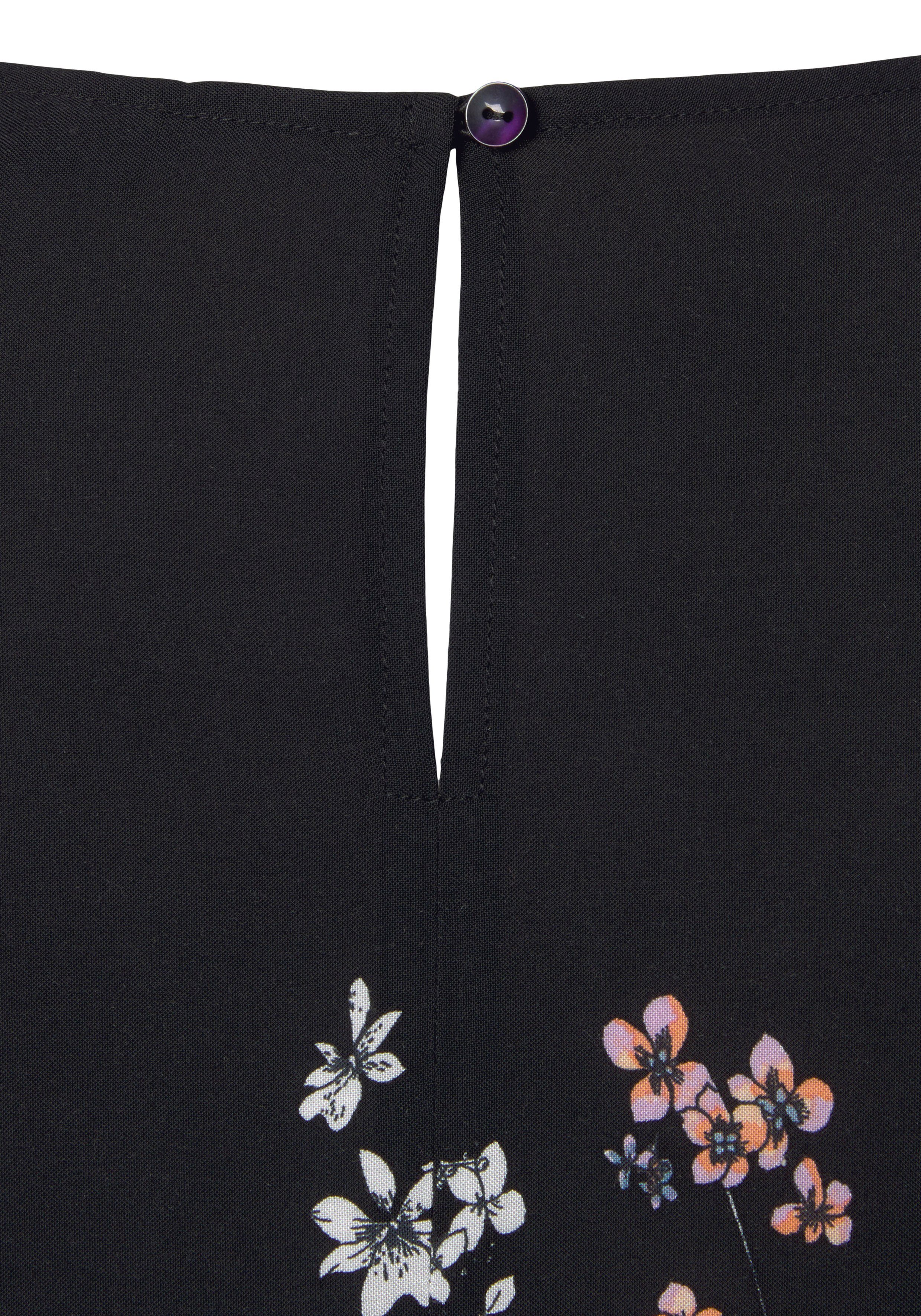 Lascana Blouse zonder sluiting met bloemenprint en trompetmouwen, blouseshirt, casual