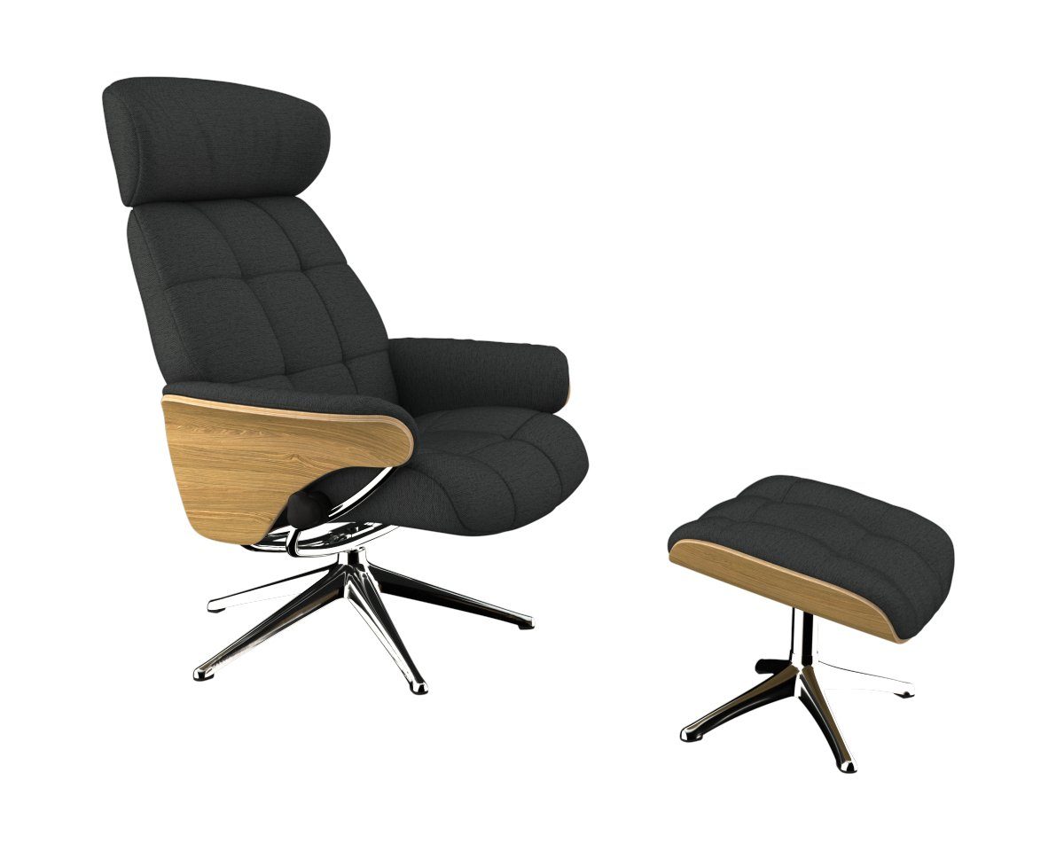 FLEXLUX Relaxfauteuil Skagen functionele stoel, gestoffeerde stoel, armleuning, TV-fauteuil, tv-fauteuils grijs