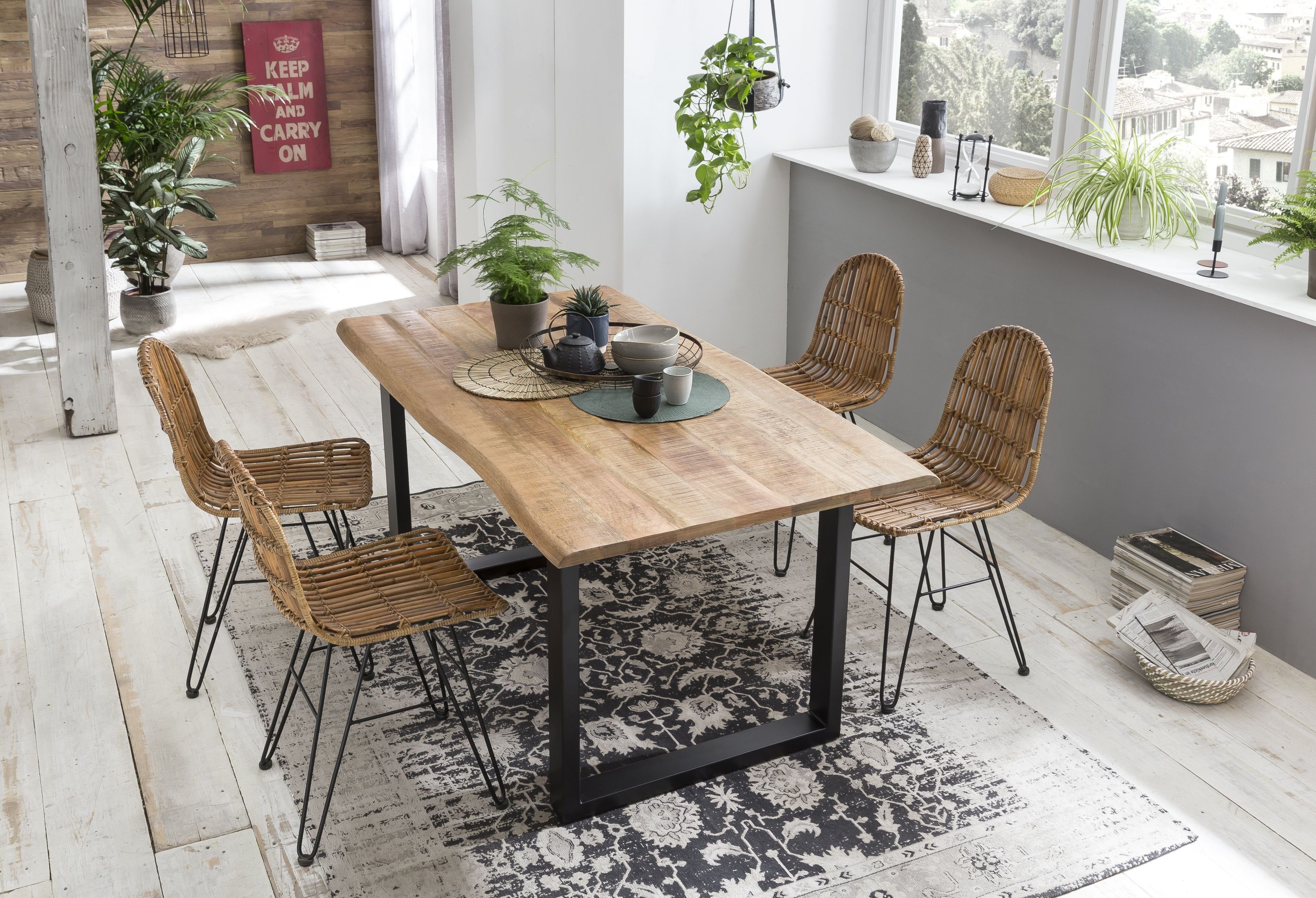 SIT Rotanstoel Visgraat-look achter