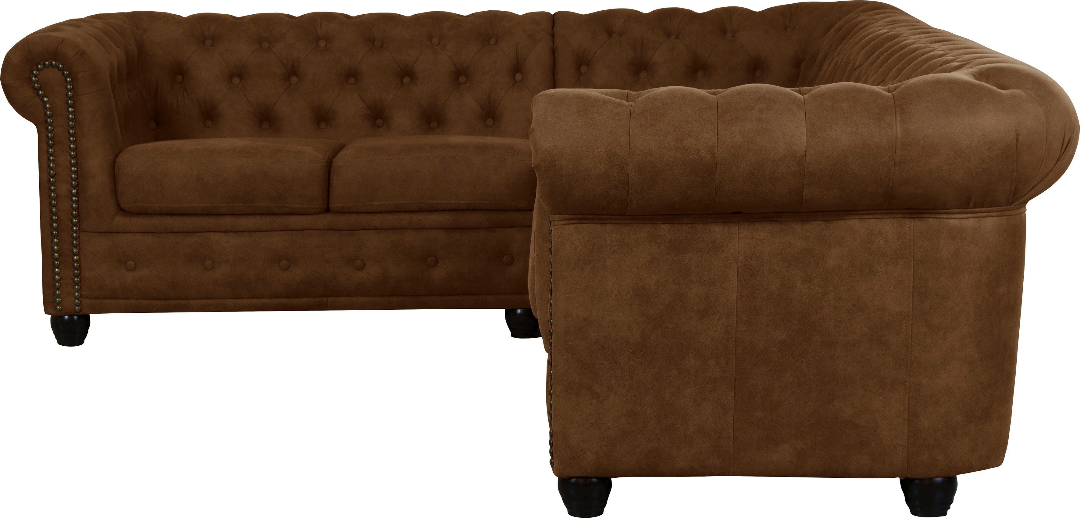 Home affaire Chesterfield-bank Rysum L-vorm Chesterfield-look, gelijkbenig